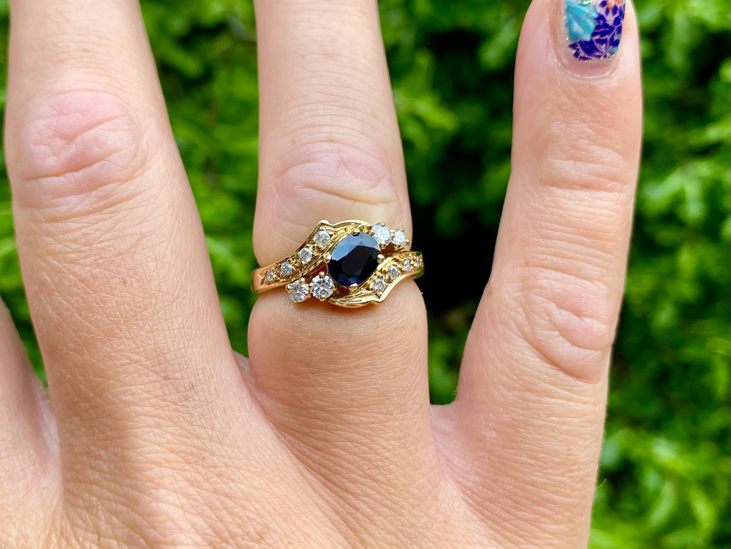 18ct Gold Sapphire & Diamond Ring