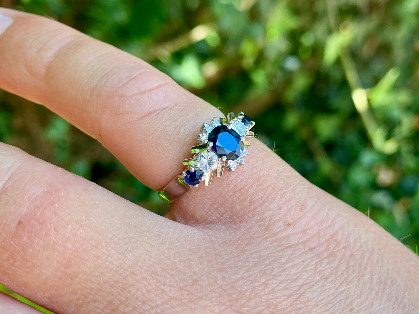 Vintage 18ct Gold Sapphire & Diamond Ring