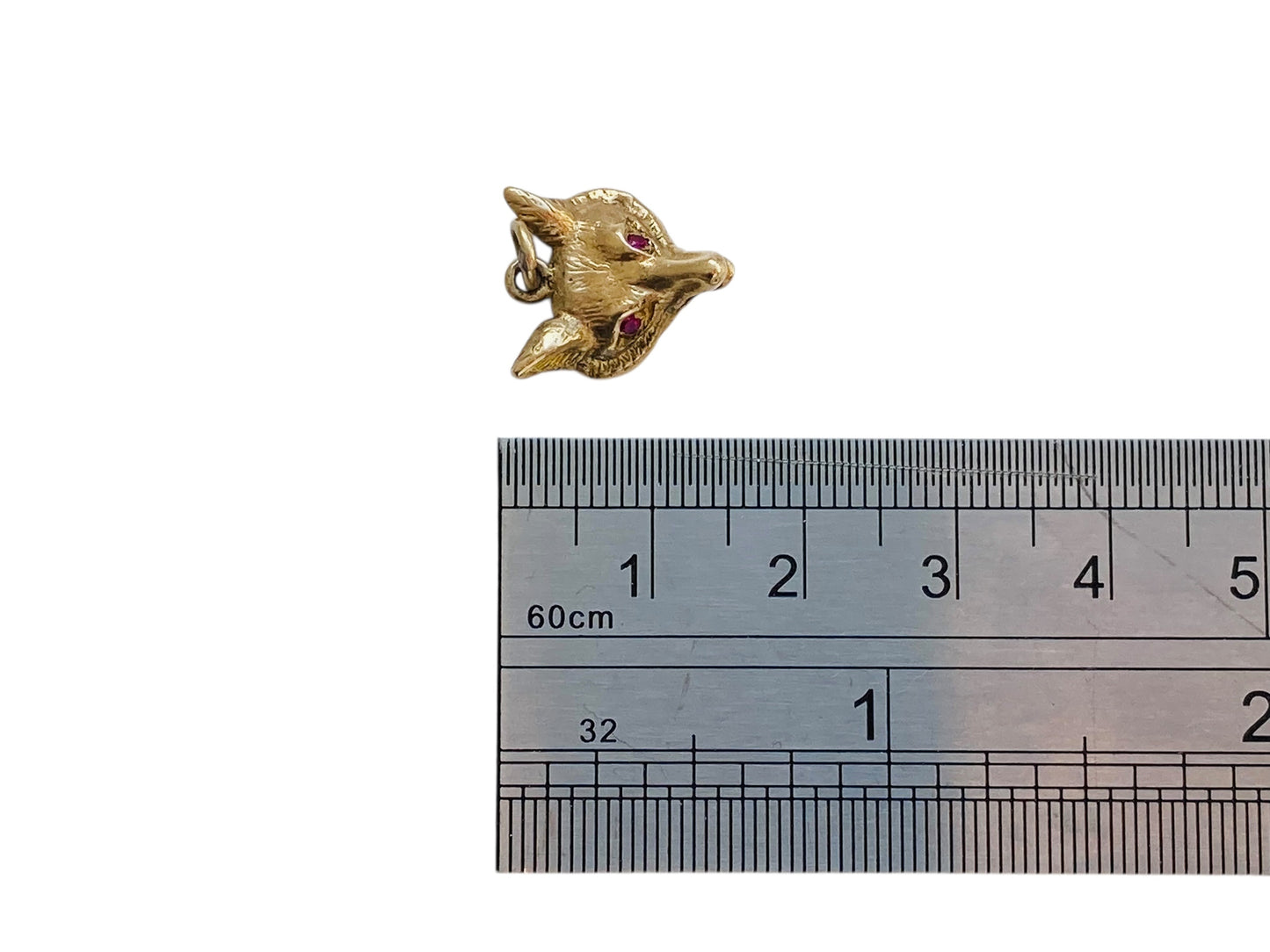 Vintage 9ct Gold Fox Head Pendant or Charm