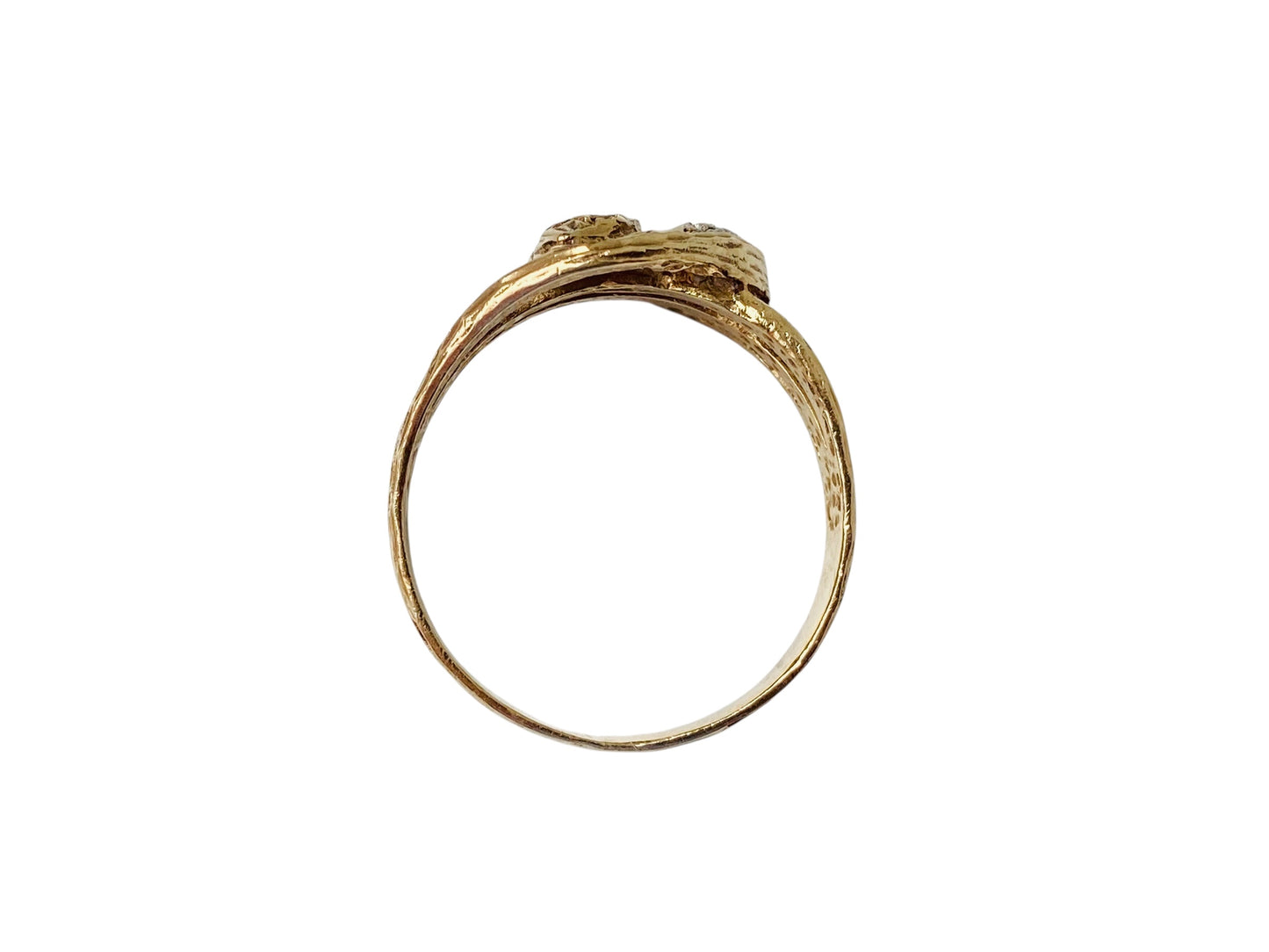 Vintage 9ct Gold Ruby & Diamond Snake Ring