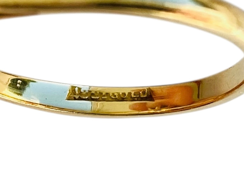 Vintage 18ct Gold Emerald & Diamond Ring