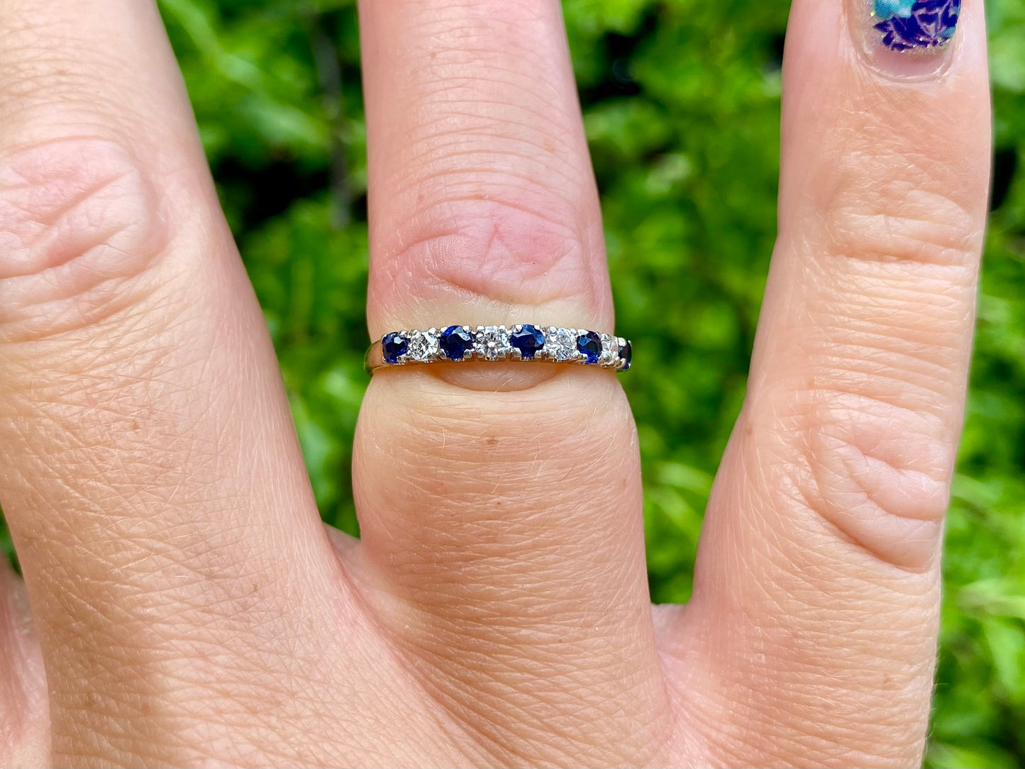 Vintage 18ct Gold Sapphire & Diamond Ring