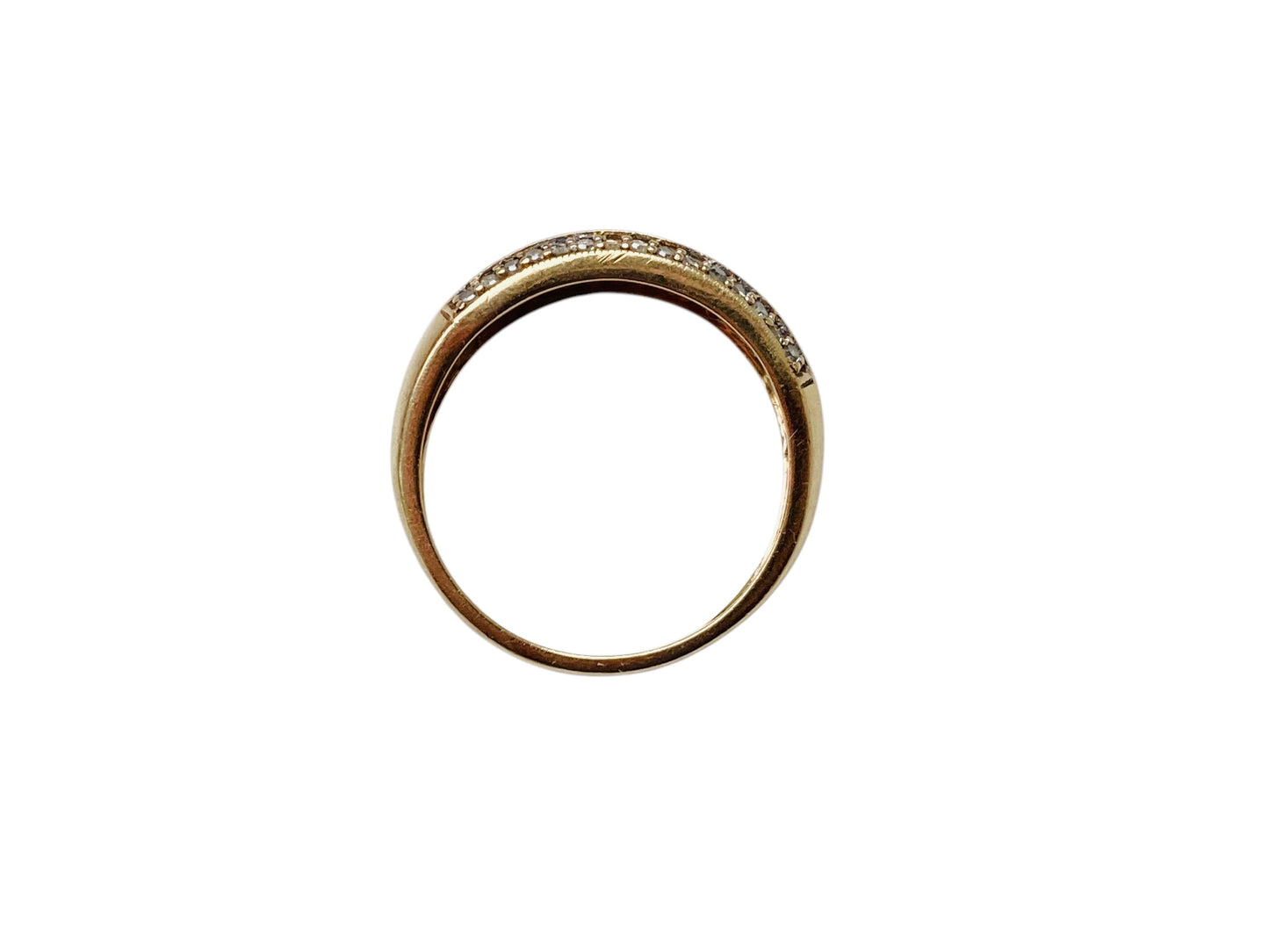 9ct Gold Emerald & Diamond Ring