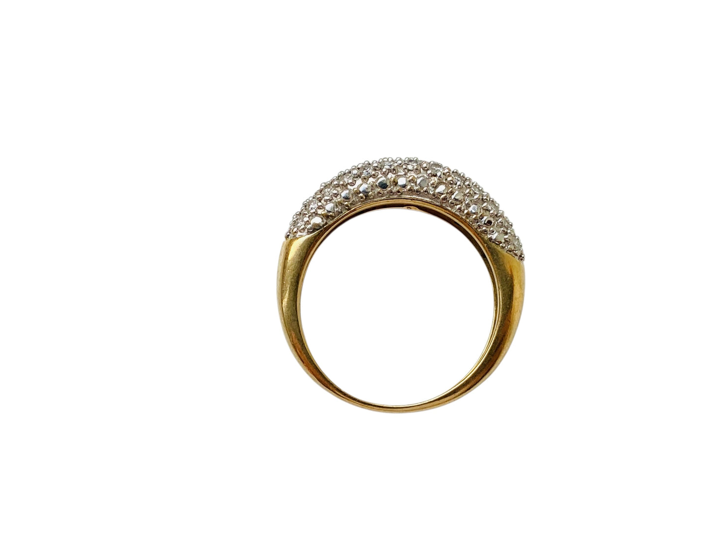 9ct Gold Diamond Dome Ring