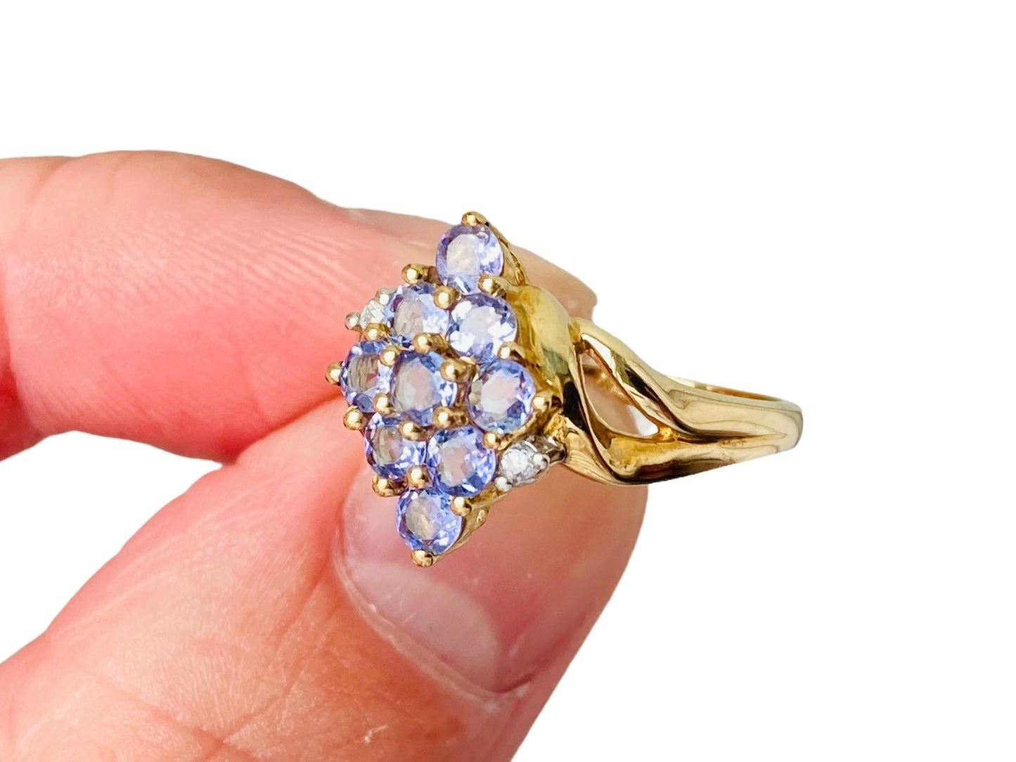 9ct Gold Tanzanite & Diamond Ring