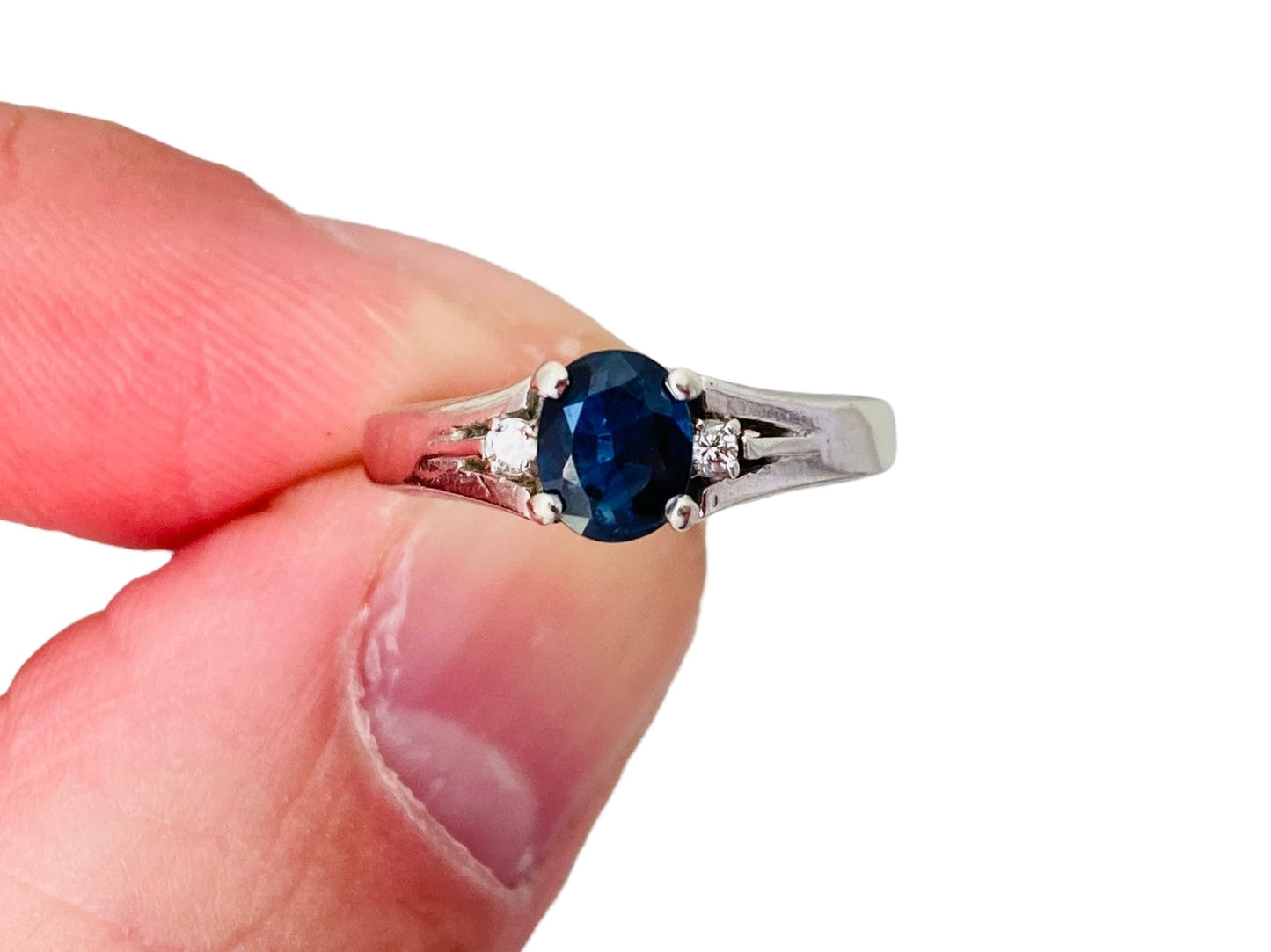 14ct Gold Sapphire & Diamond Ring
