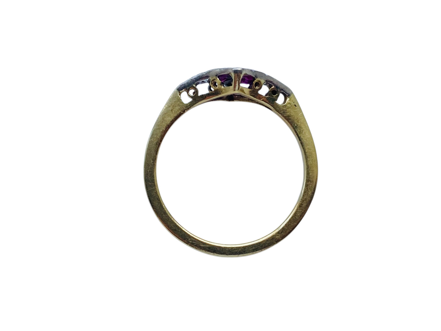Antique 18ct Gold Ruby & Diamond Ring