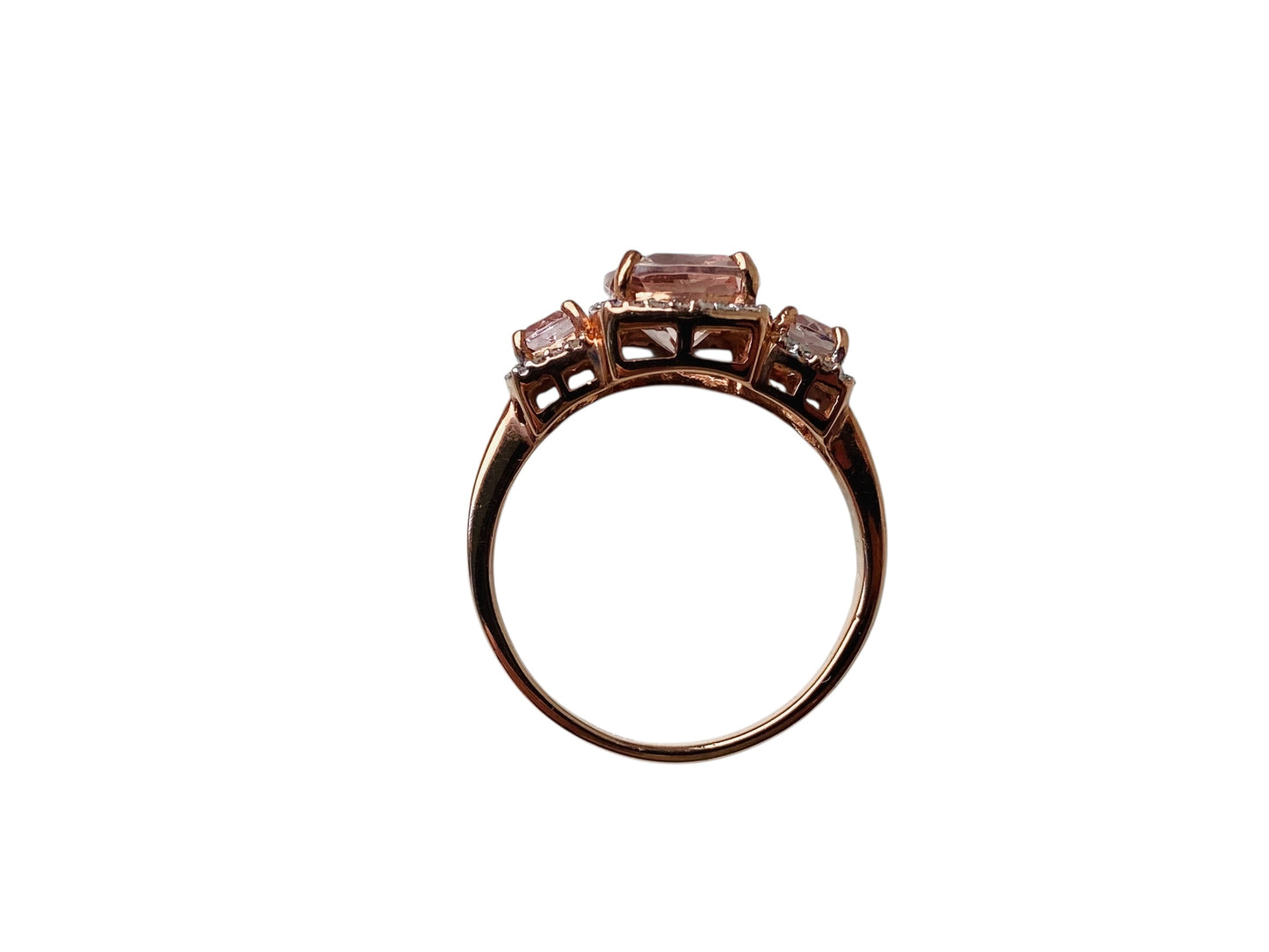 9ct Gold Morganite & Diamond Ring