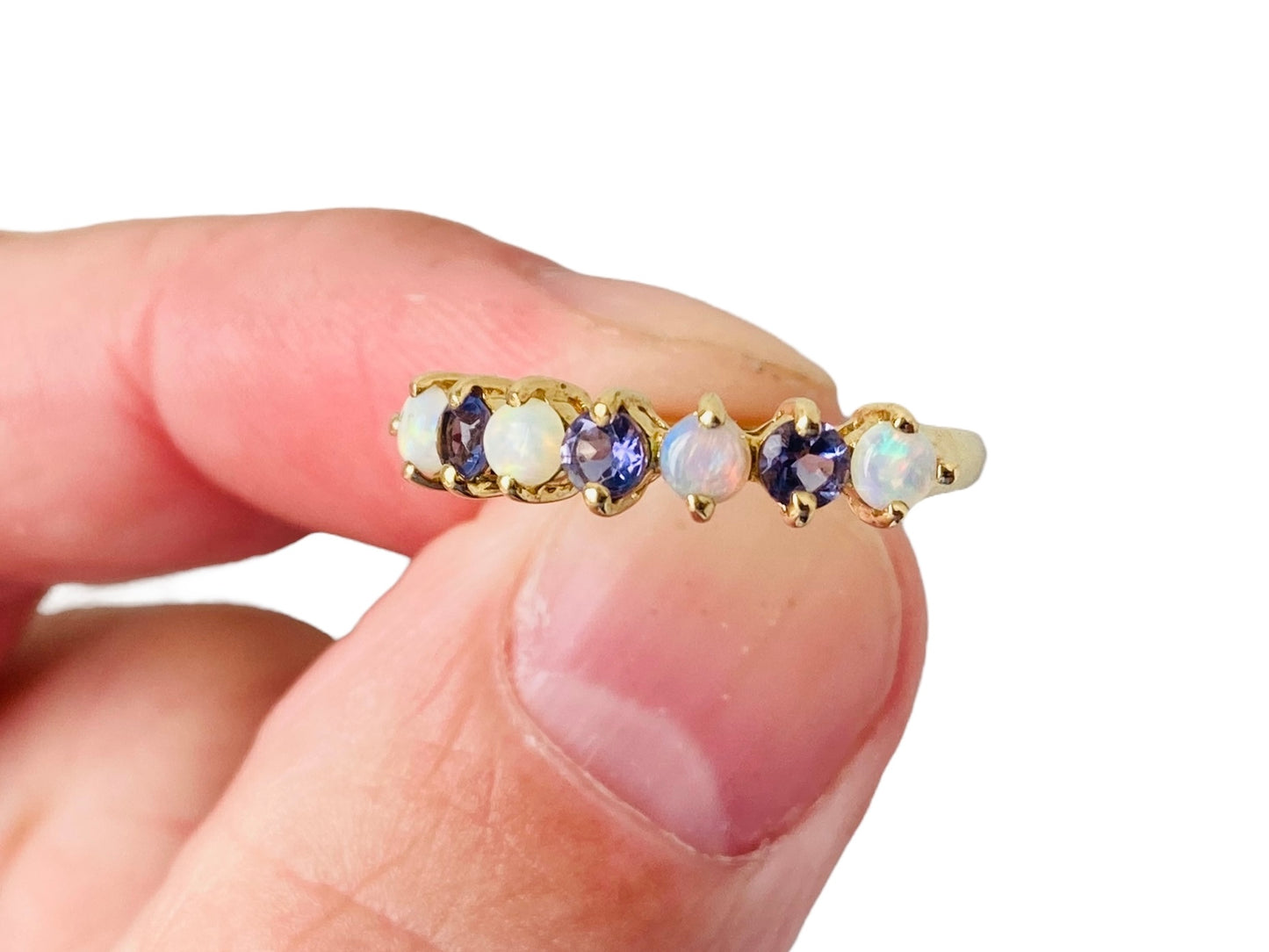 9ct Gold Tanzanite & Opal Ring