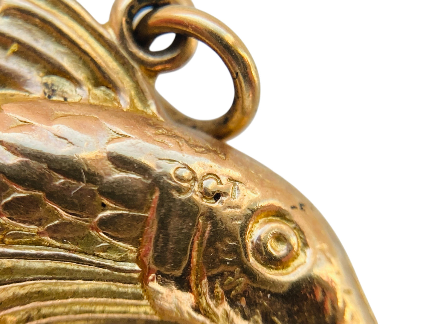 Vintage 9ct Gold Fish Pendant or Charm