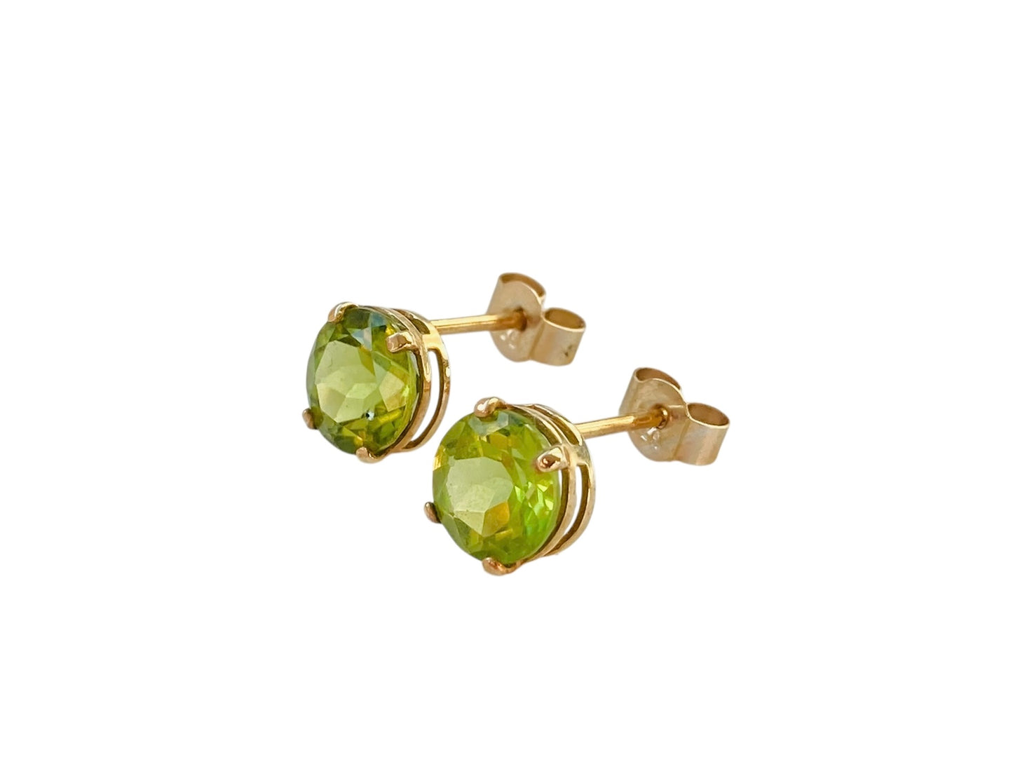 10ct Gold Peridot Stud Earrings