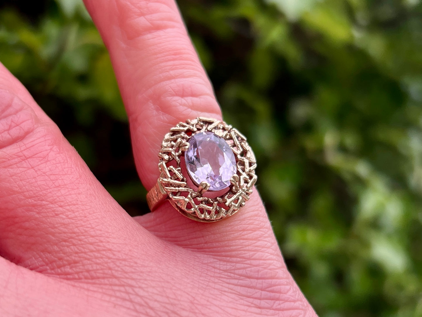 Vintage 9ct Gold Amethyst Ring