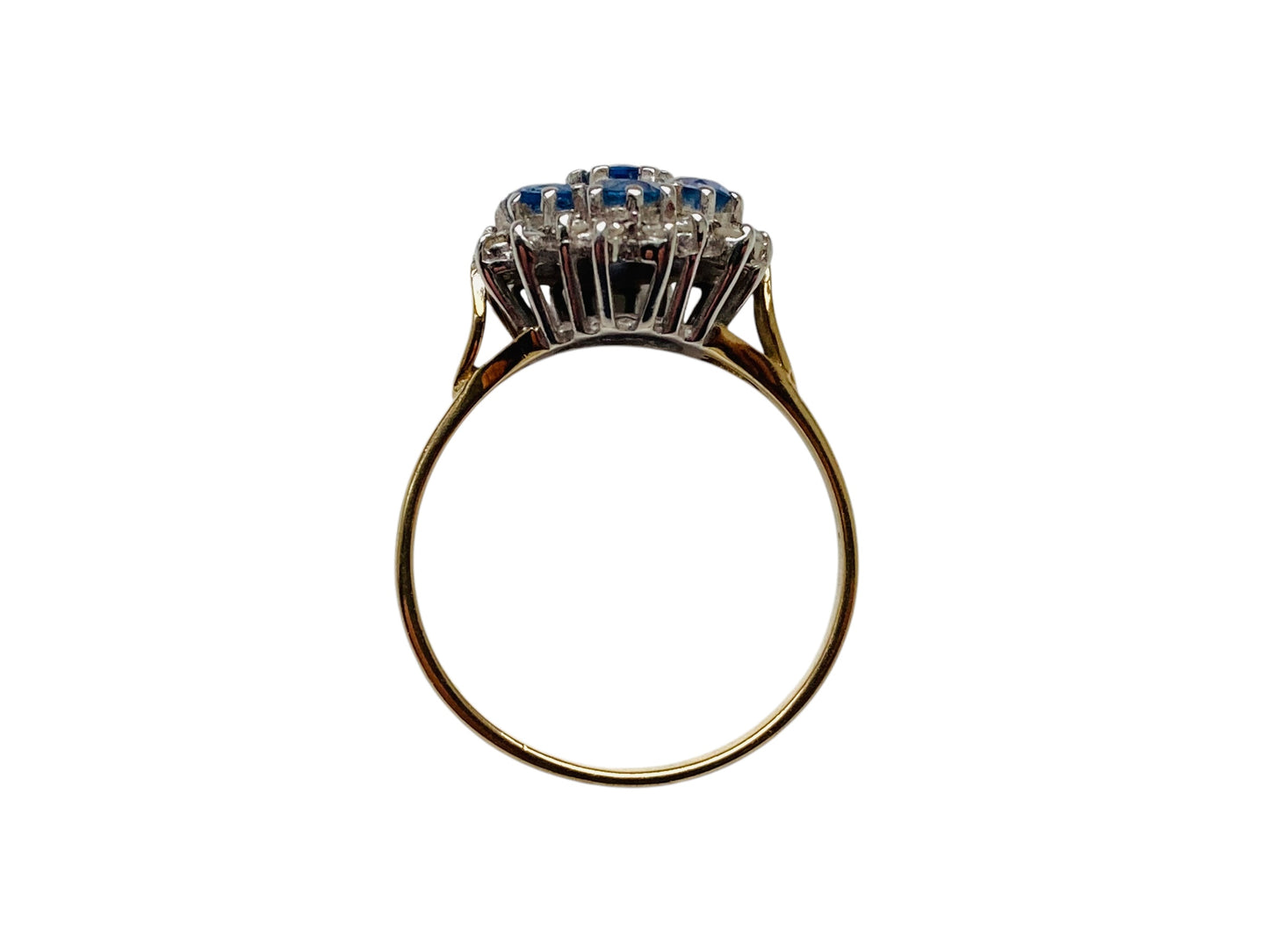 Vintage 9ct Gold Sapphire & Diamond Ring
