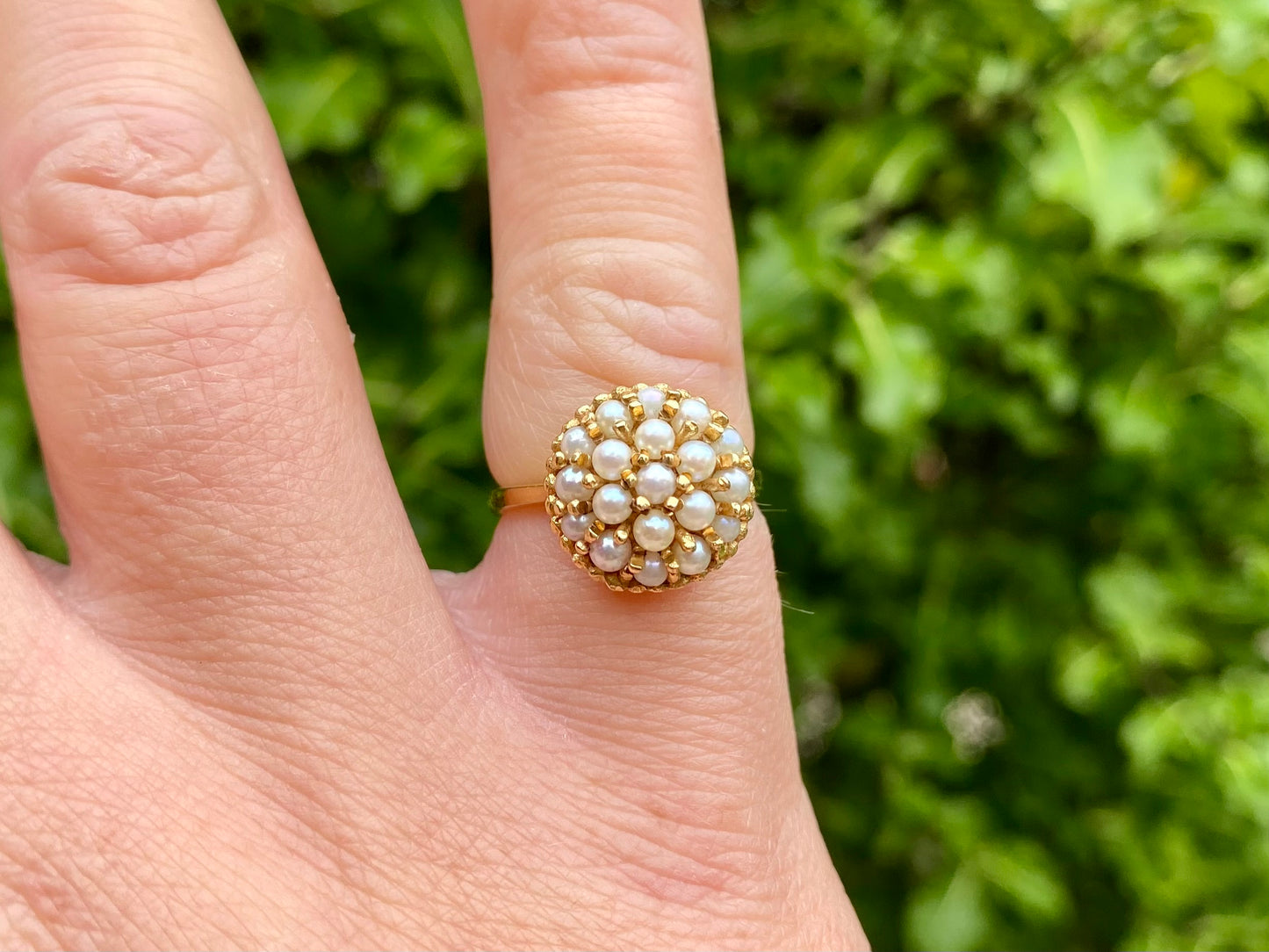 Vintage 9ct Gold Pearl Ring