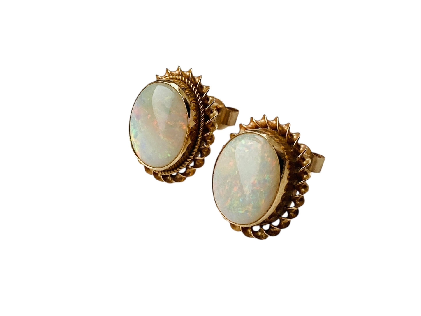 9ct Gold Opal Earrings