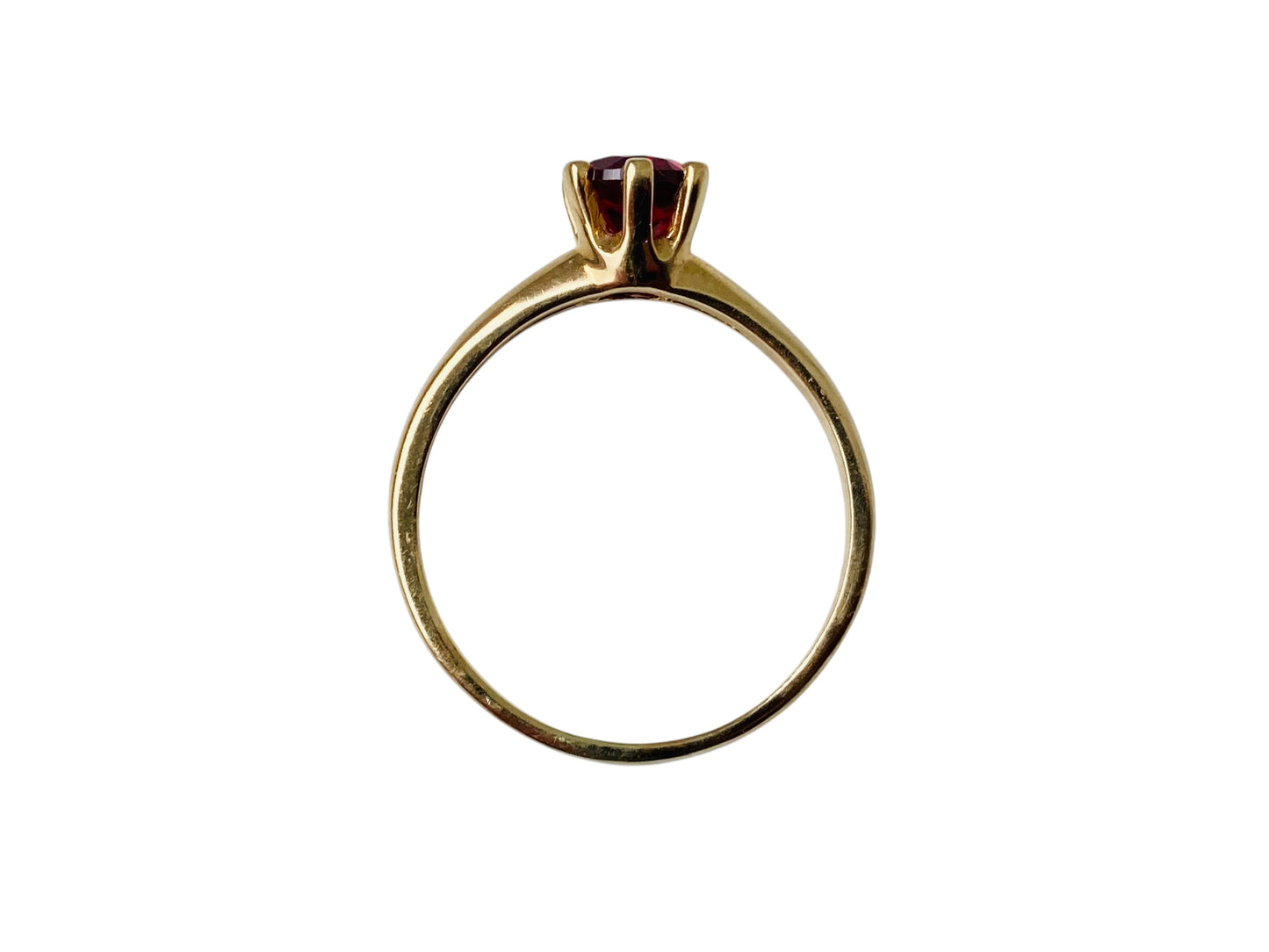 10ct Gold Synthetic Ruby Ring