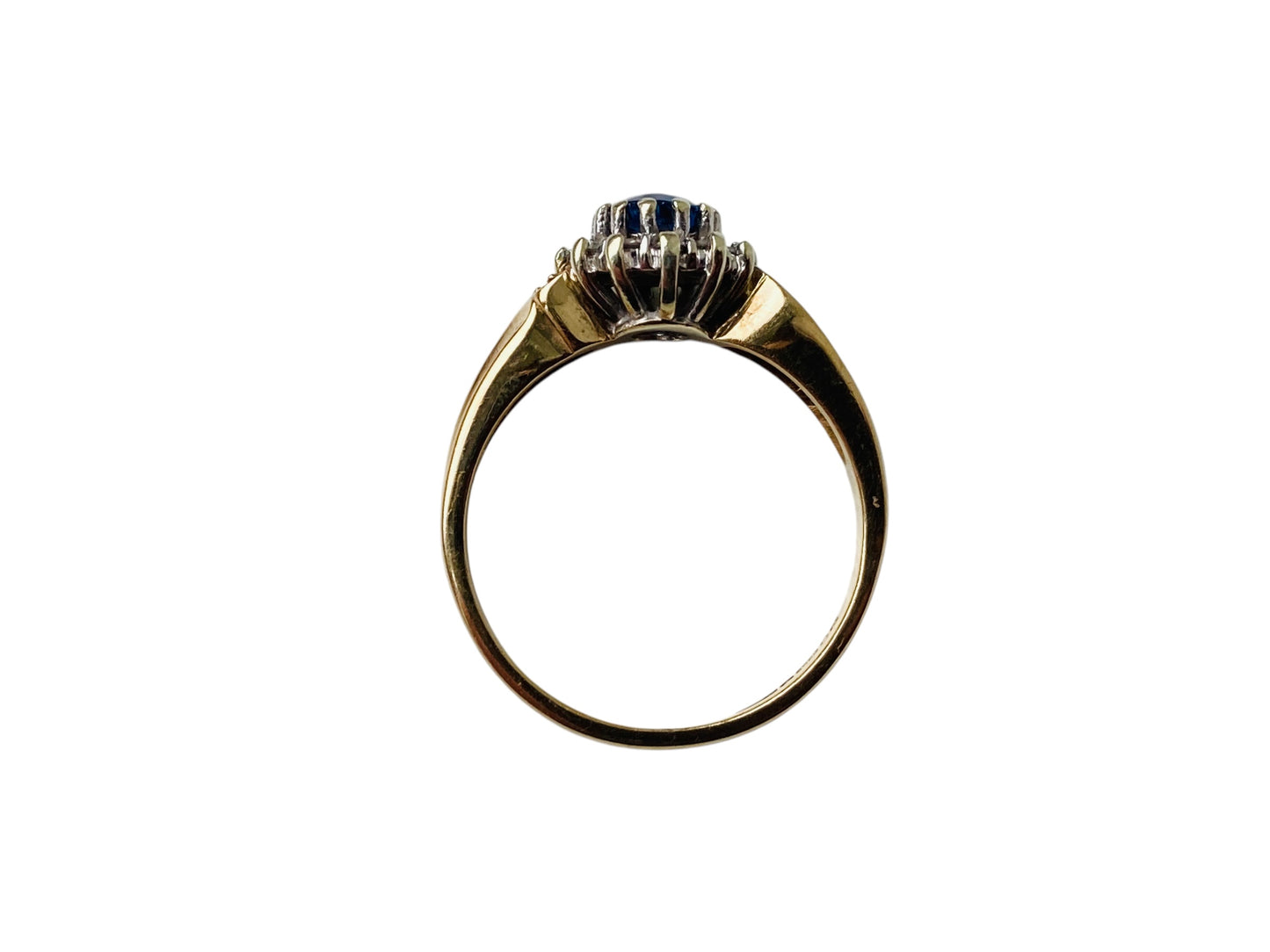 Vintage 9ct Gold Sapphire & Diamond Ring