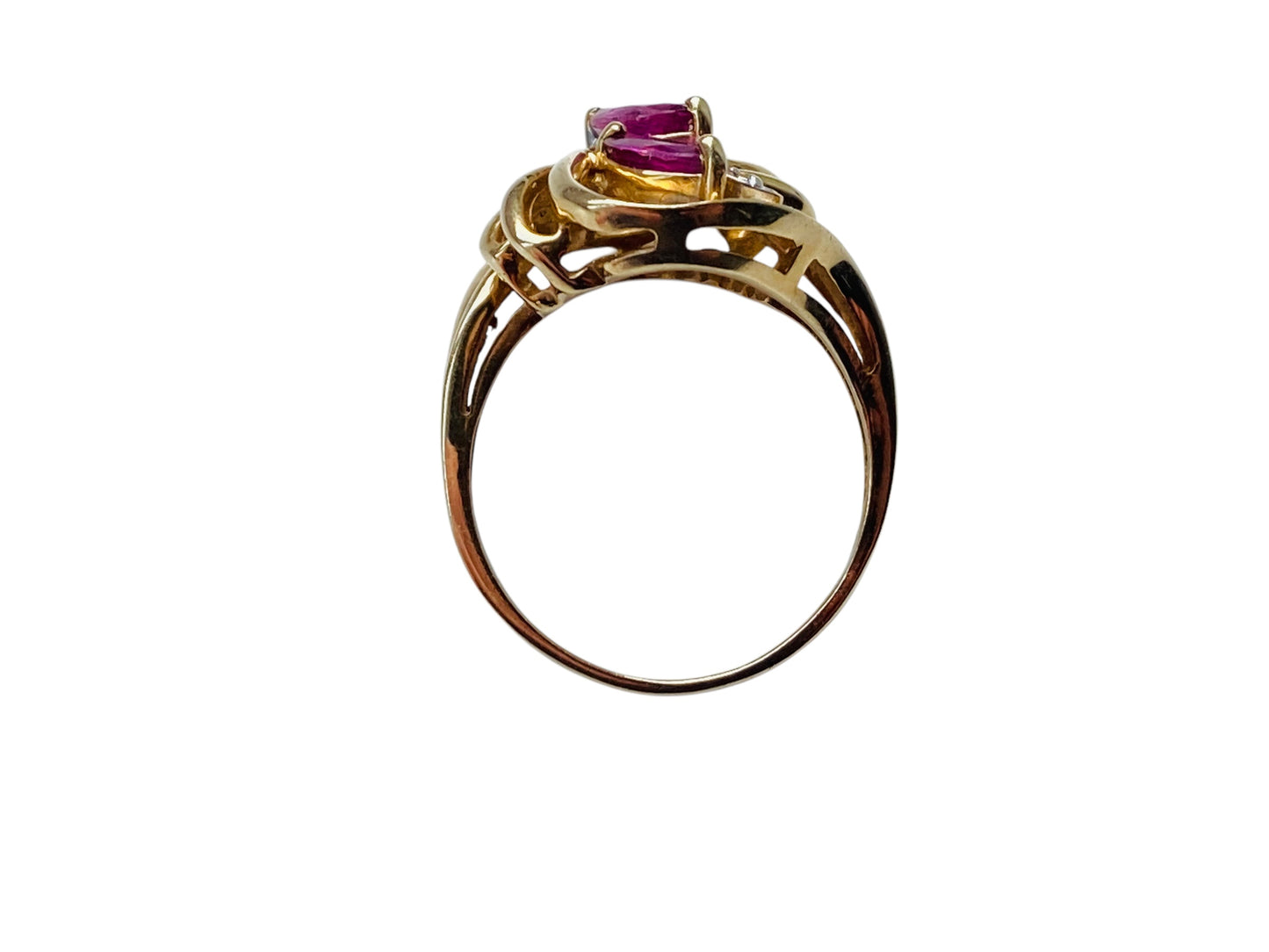 14ct Gold Ruby & Diamond Ring