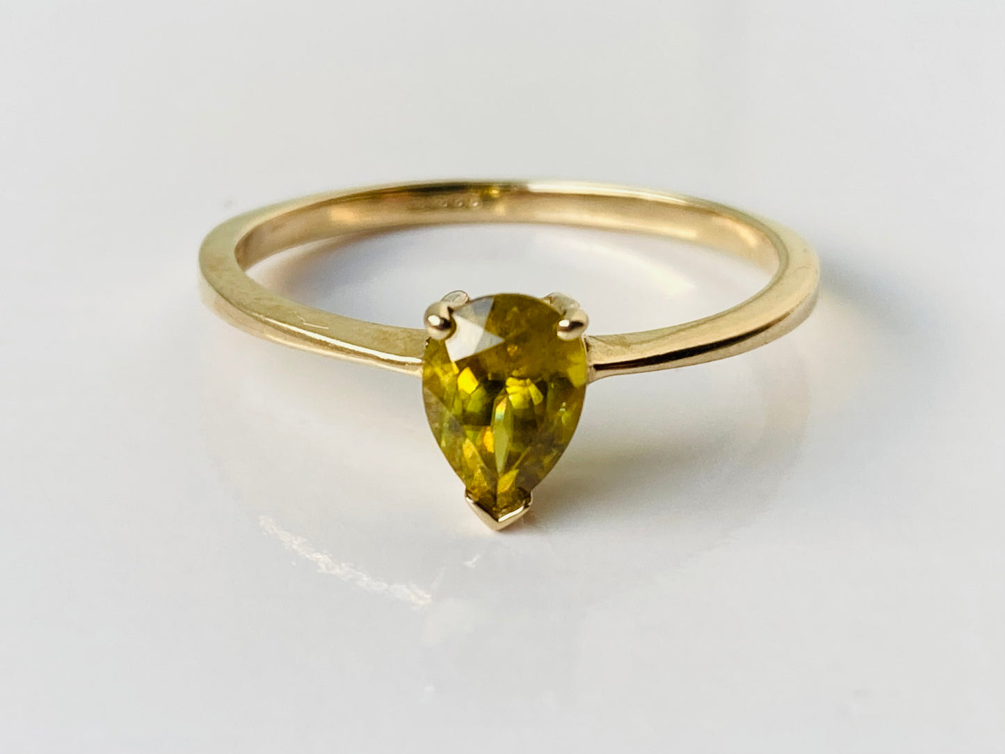 9ct Gold Canary Zircon Ring