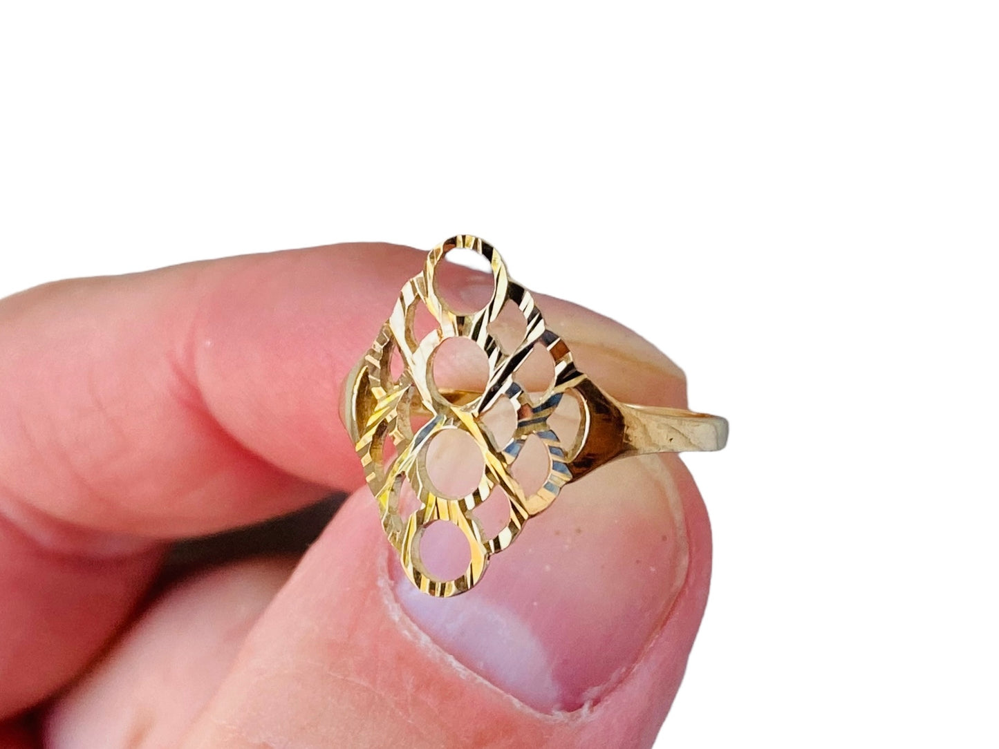 Vintage 9ct Gold Filigree Ring