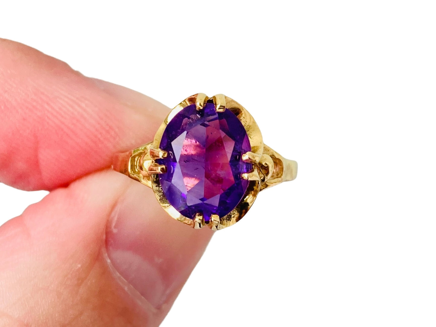 Vintage 9ct Gold Amethyst Ring