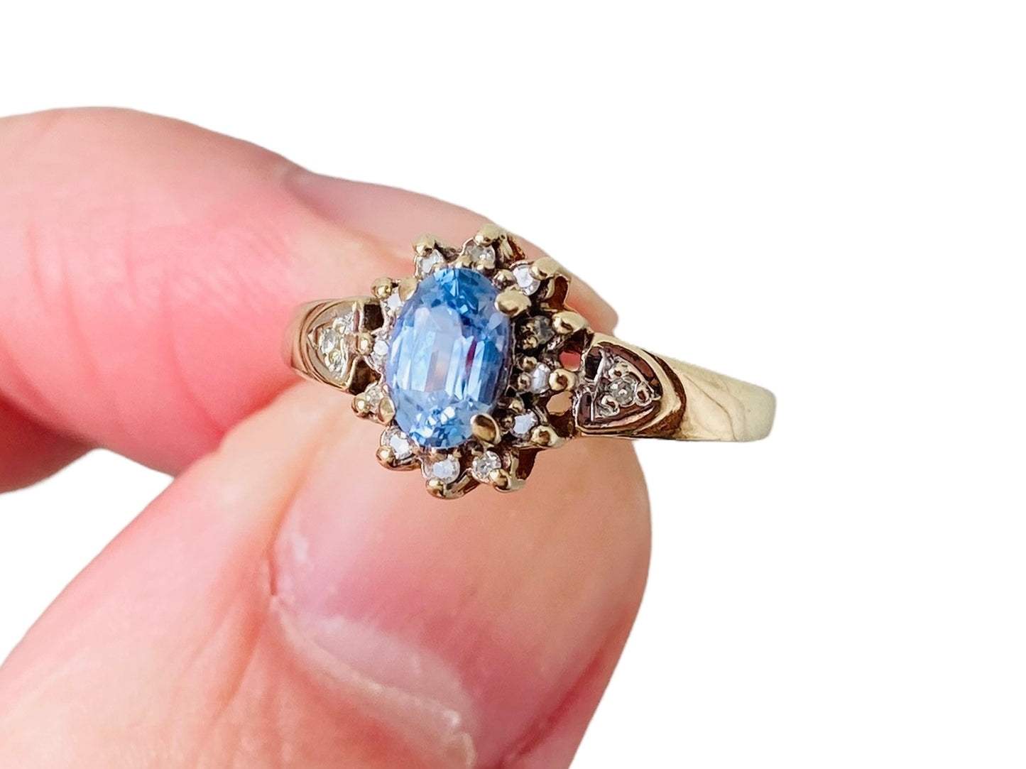 9ct Gold Sapphire & Diamond Ring