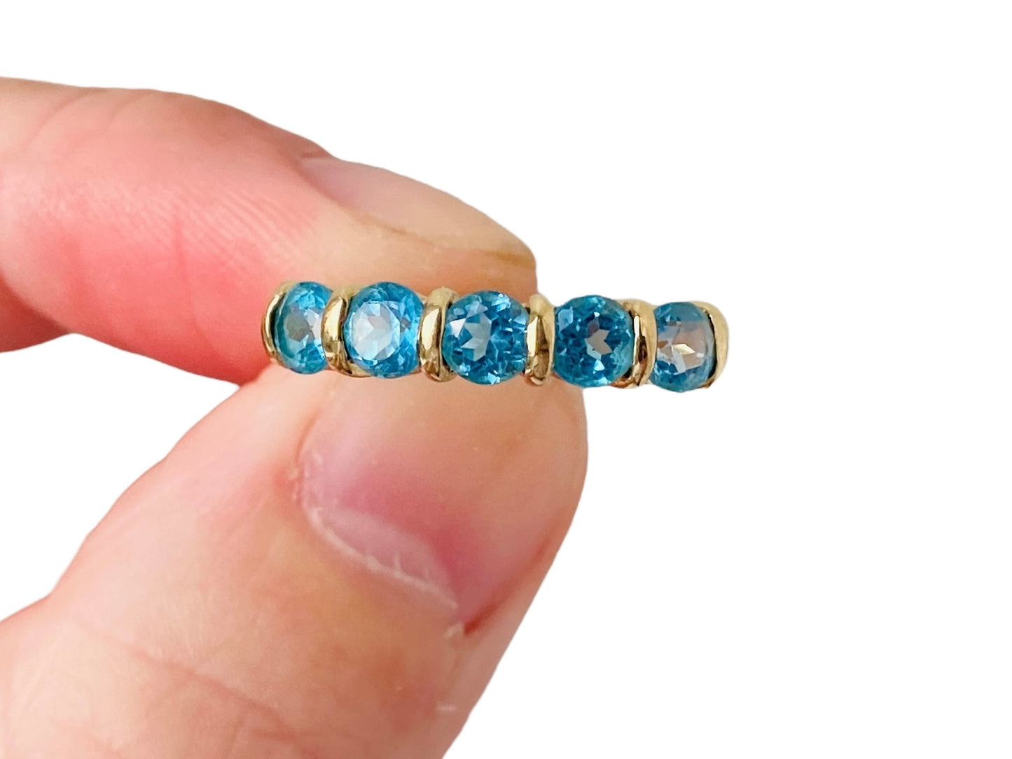 9ct Gold Five-Stone Topaz Ring