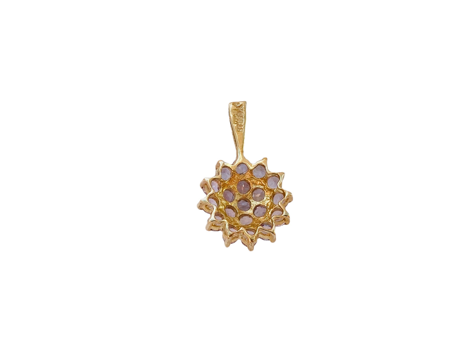 9ct Gold Tanzanite Cluster Pendant