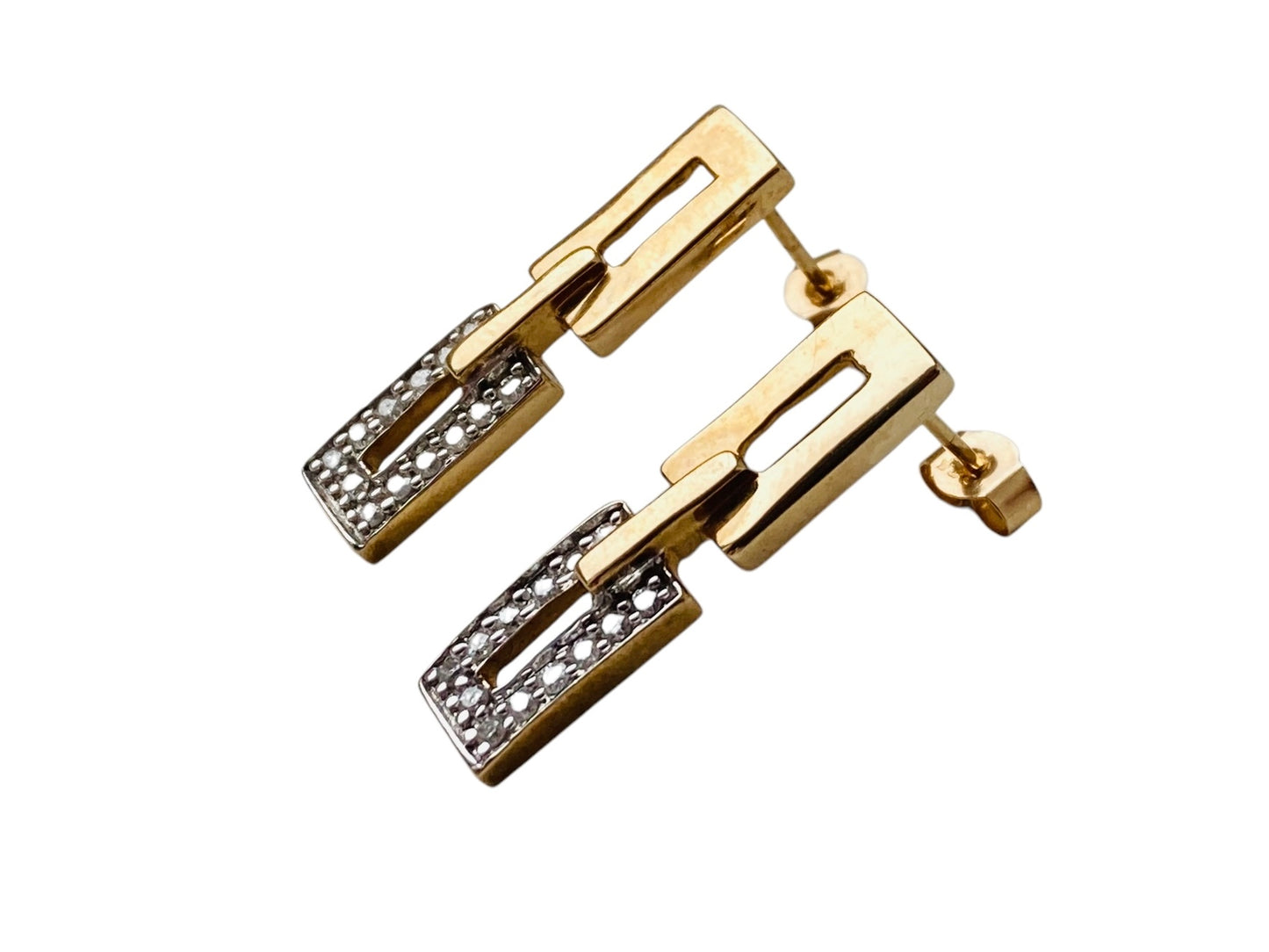 9ct Gold Diamond Earrings
