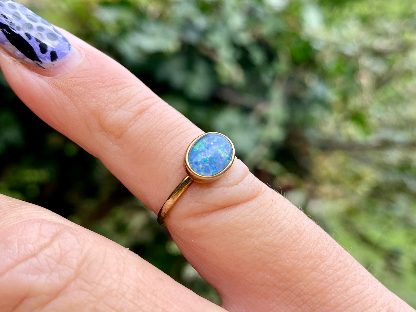 14ct Gold Opal Doublet Ring