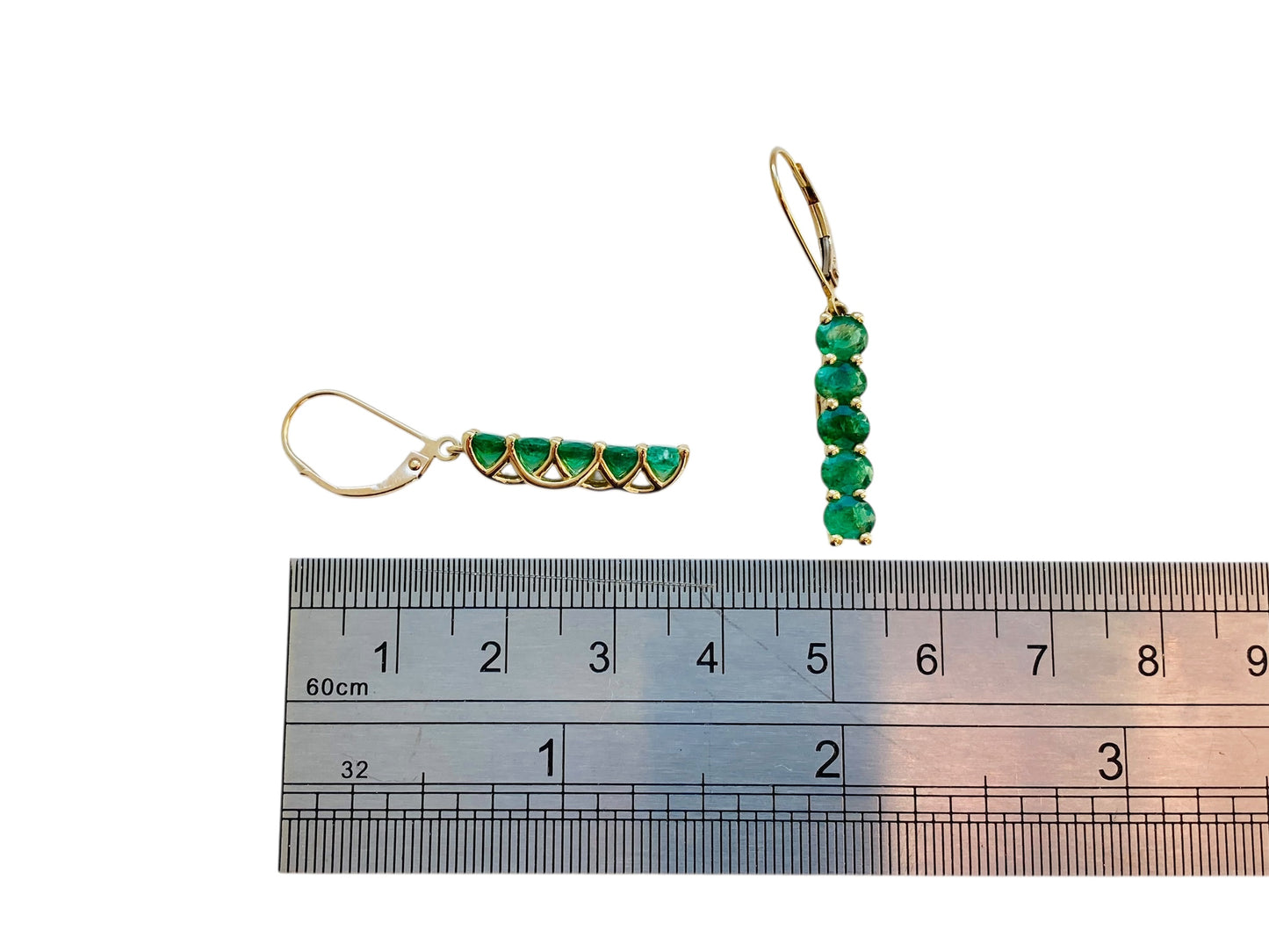 9ct Gold Emerald Earrings