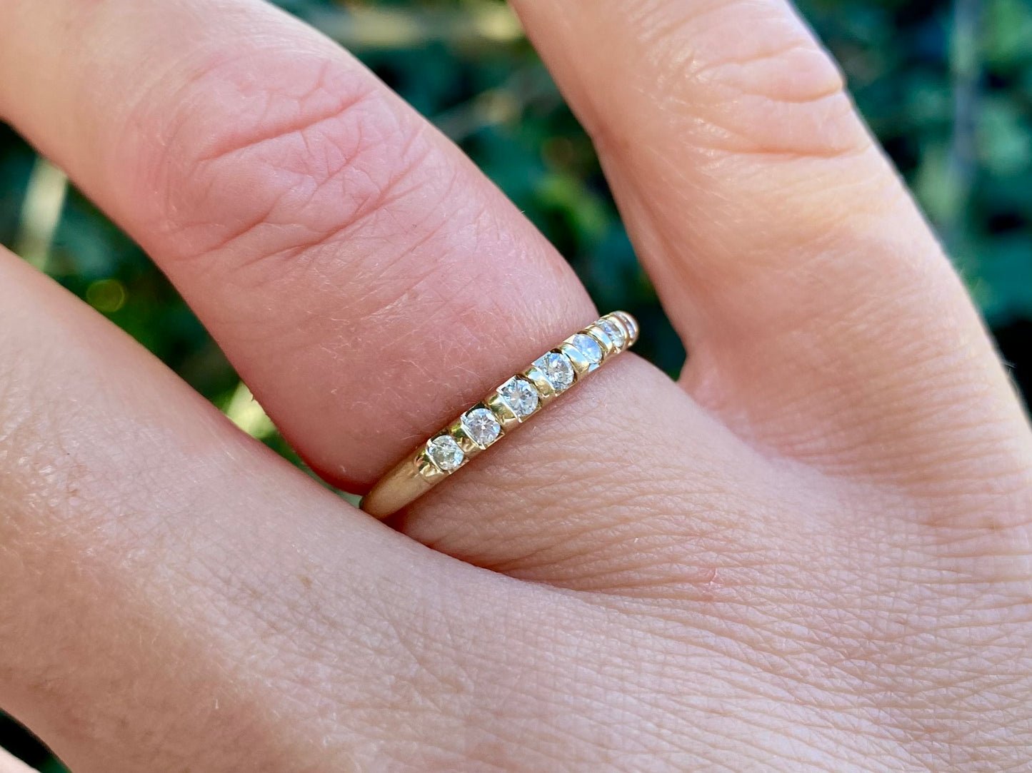 9ct Gold Seven-Stone Diamond Ring