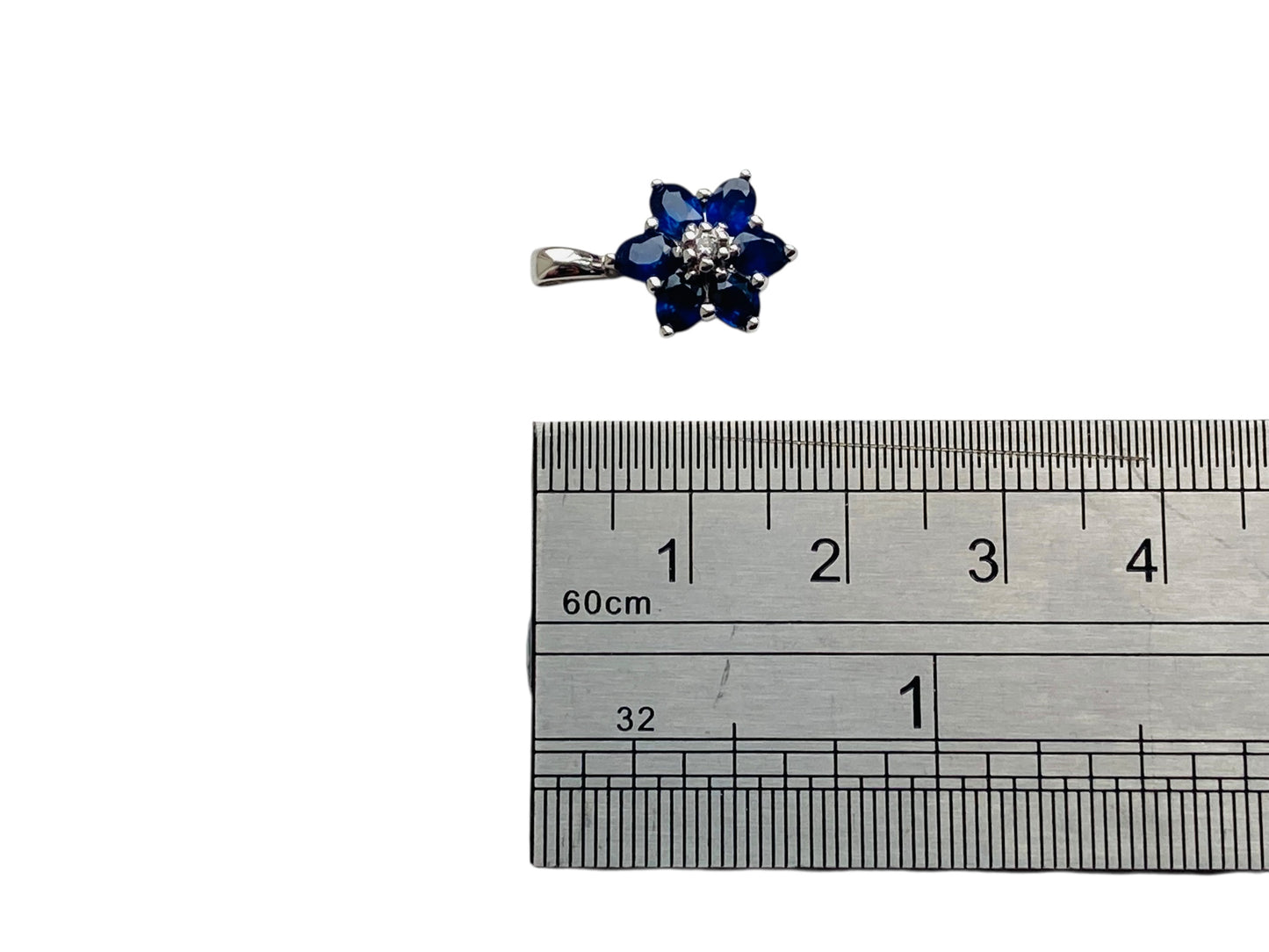 14ct Gold Sapphire & Diamond Pendant
