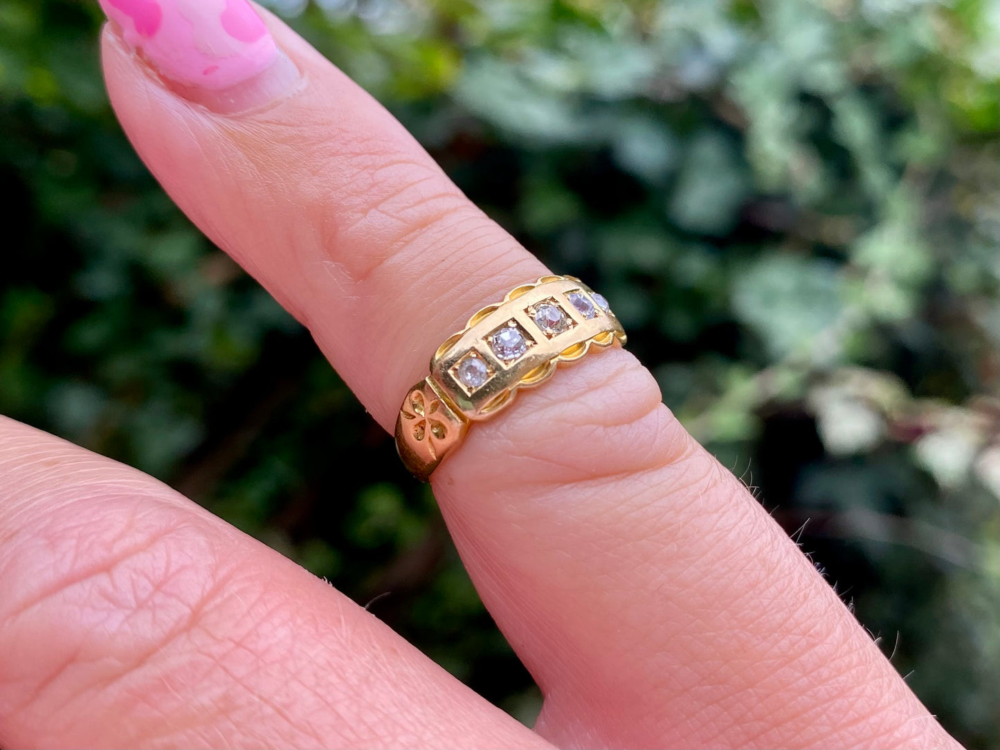 Antique 18ct Gold Five-Stone Diamond Ring