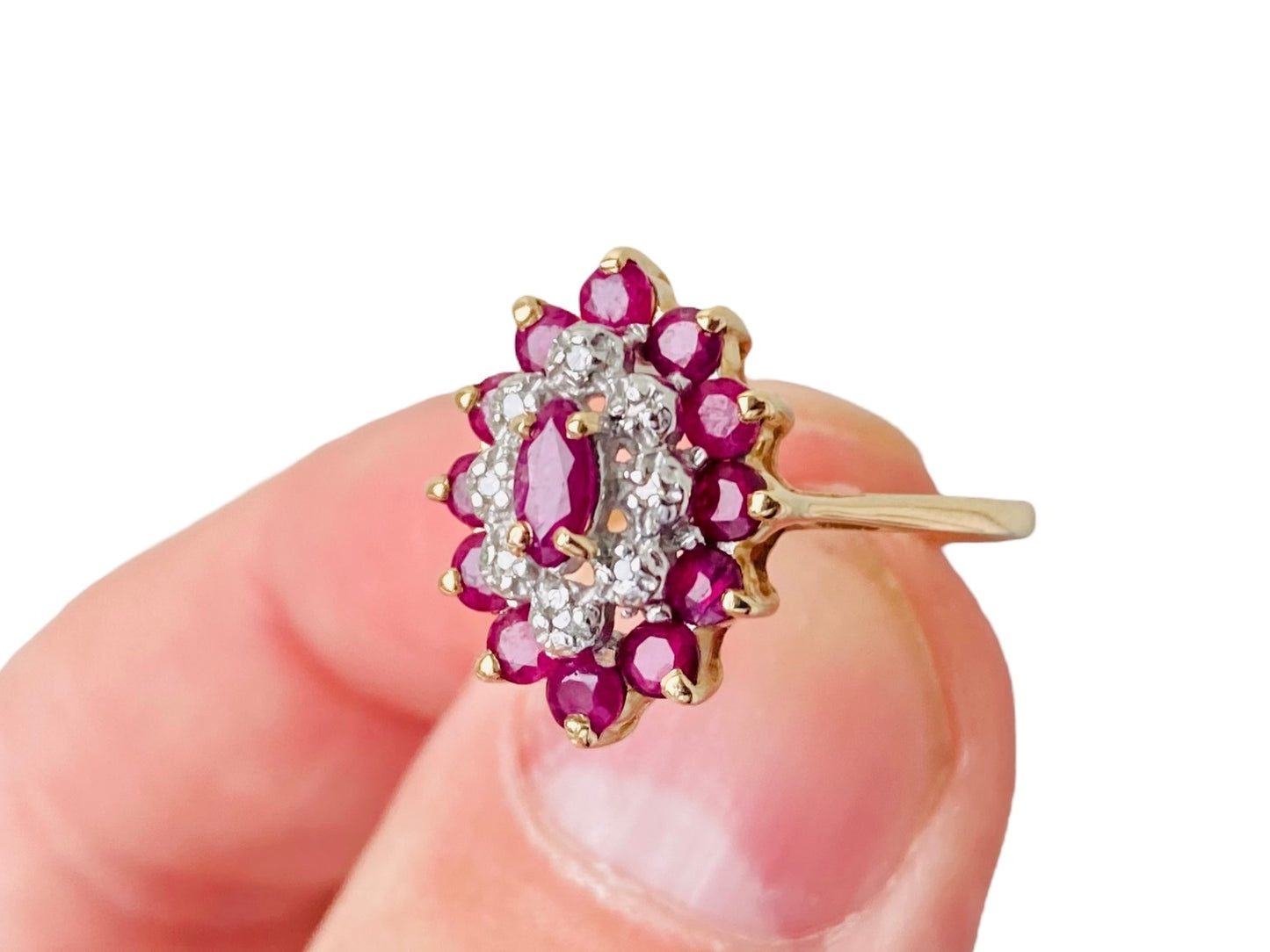 9ct Gold Ruby & Diamond Ring