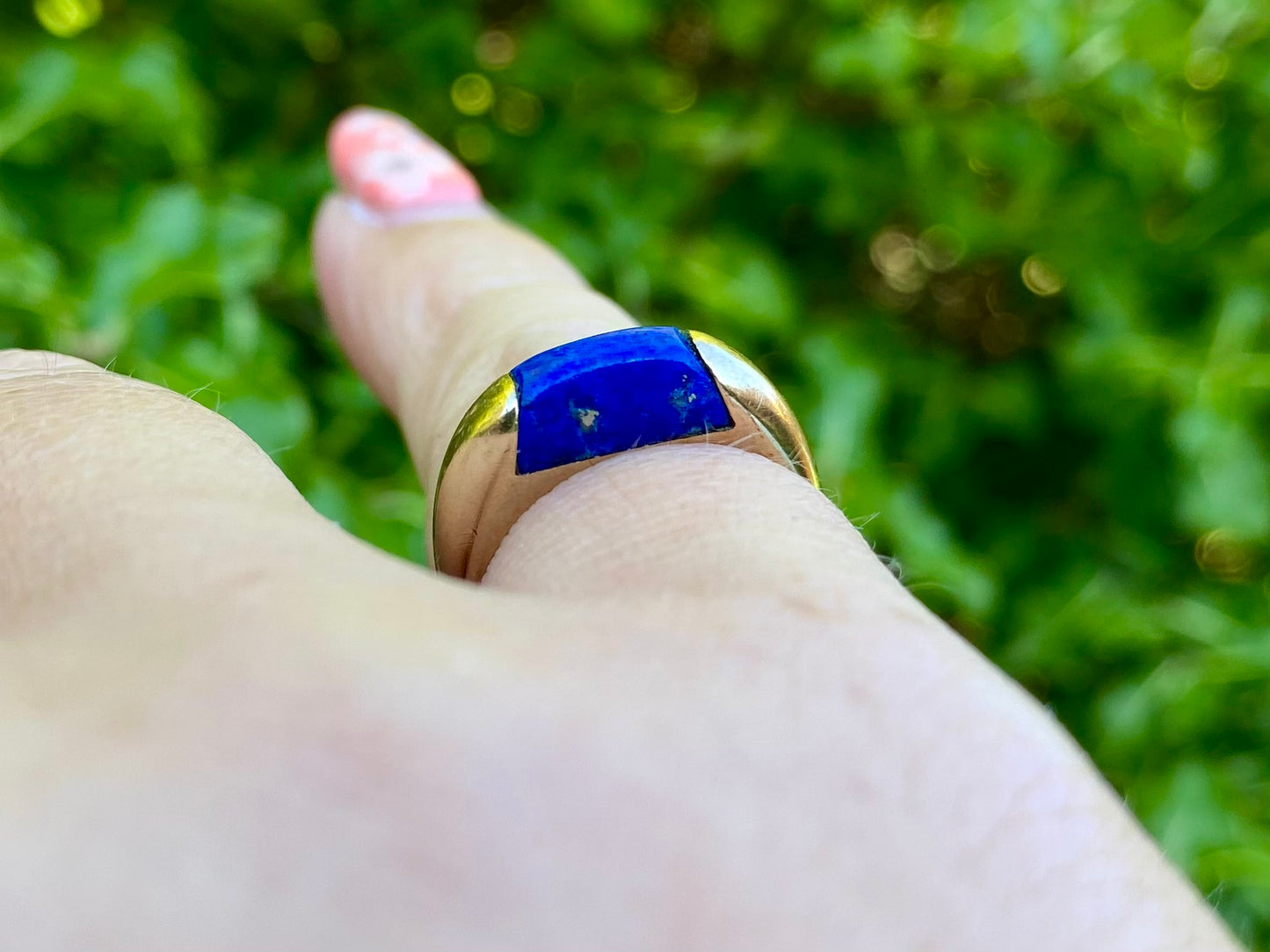 Vintage 9ct Gold Lapis Lazuli Ring