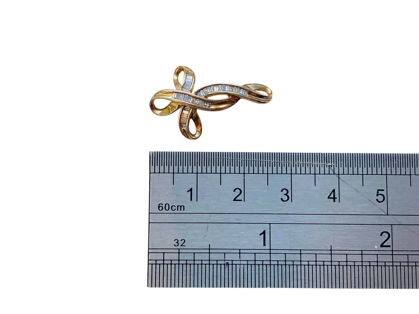 9ct Gold Diamond Cross Pendant