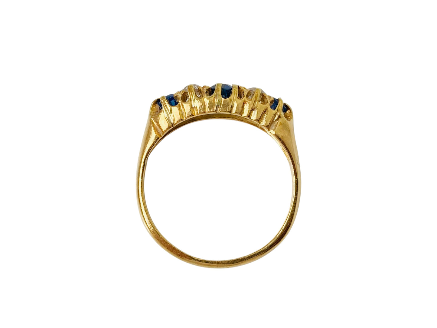 Antique 18ct Gold Sapphire & Diamond Ring