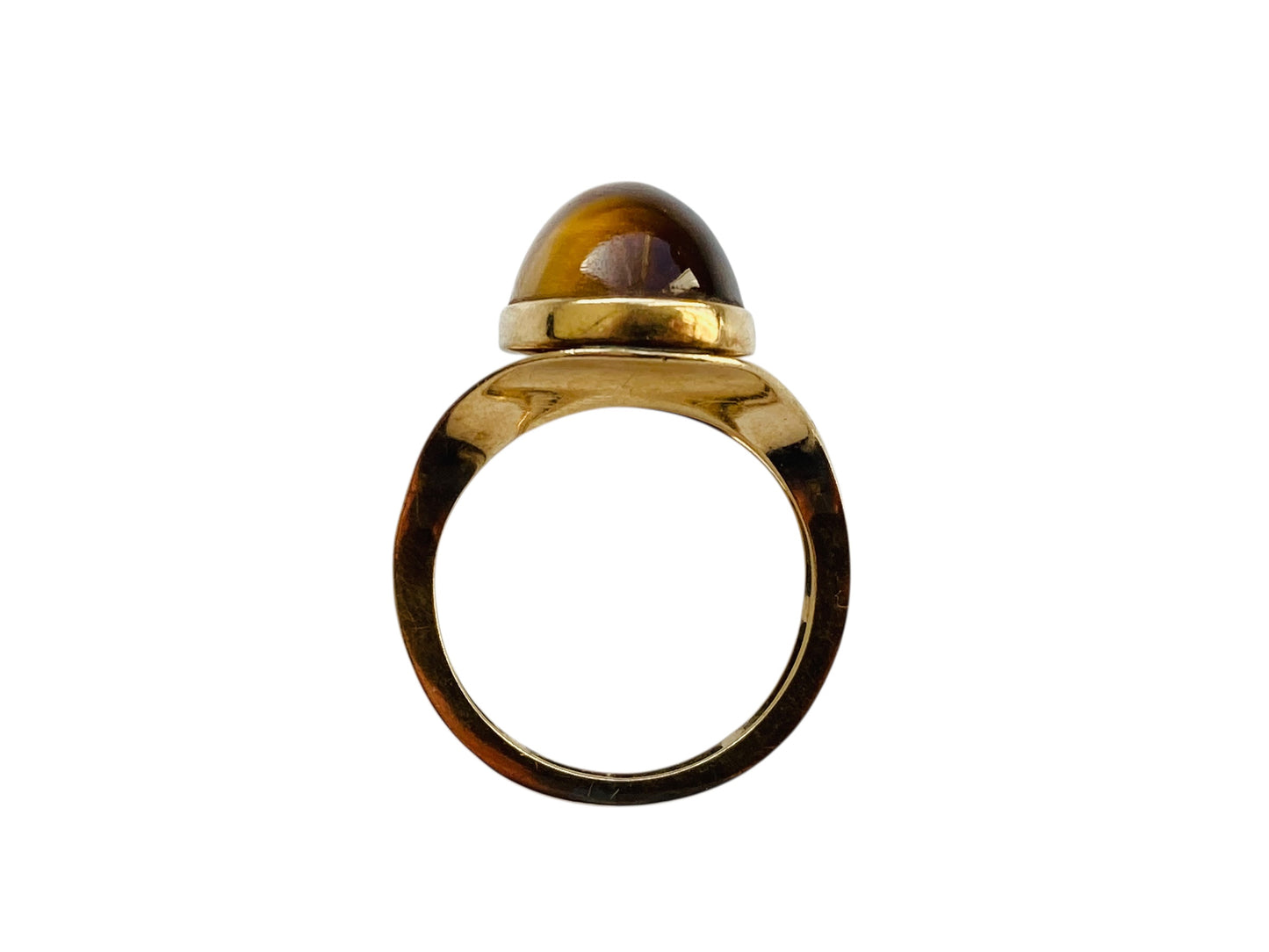 Vintage 9ct Gold Tigers Eye Ring