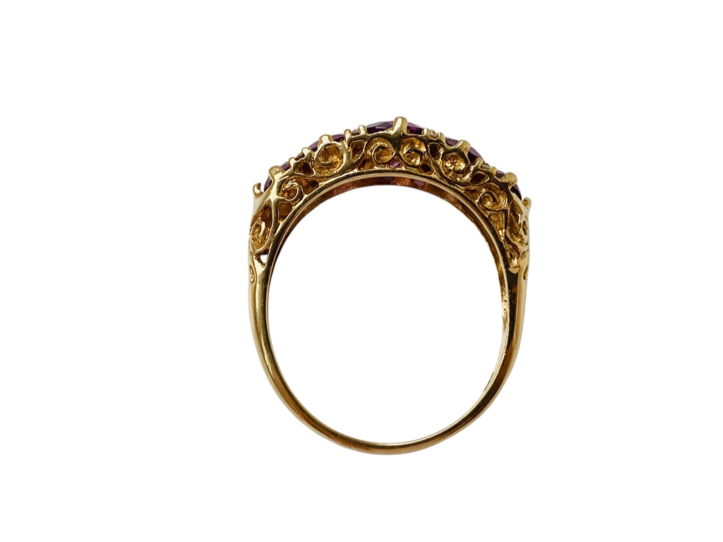 9ct Gold Amethyst & Diamond Ring