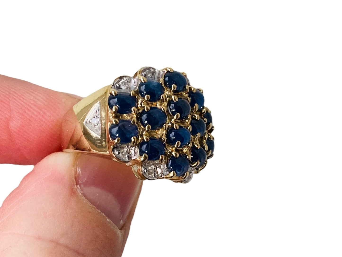9ct Gold Sapphire & Diamond Ring