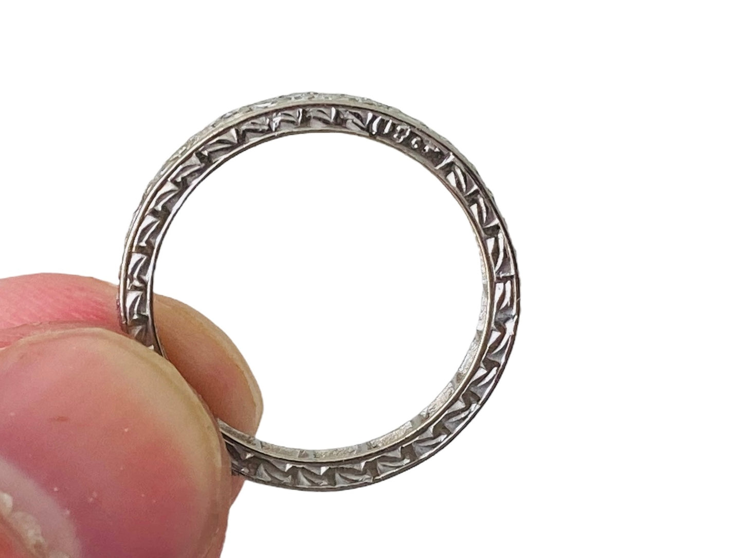 Antique 18ct Gold Full Diamond Band Ring