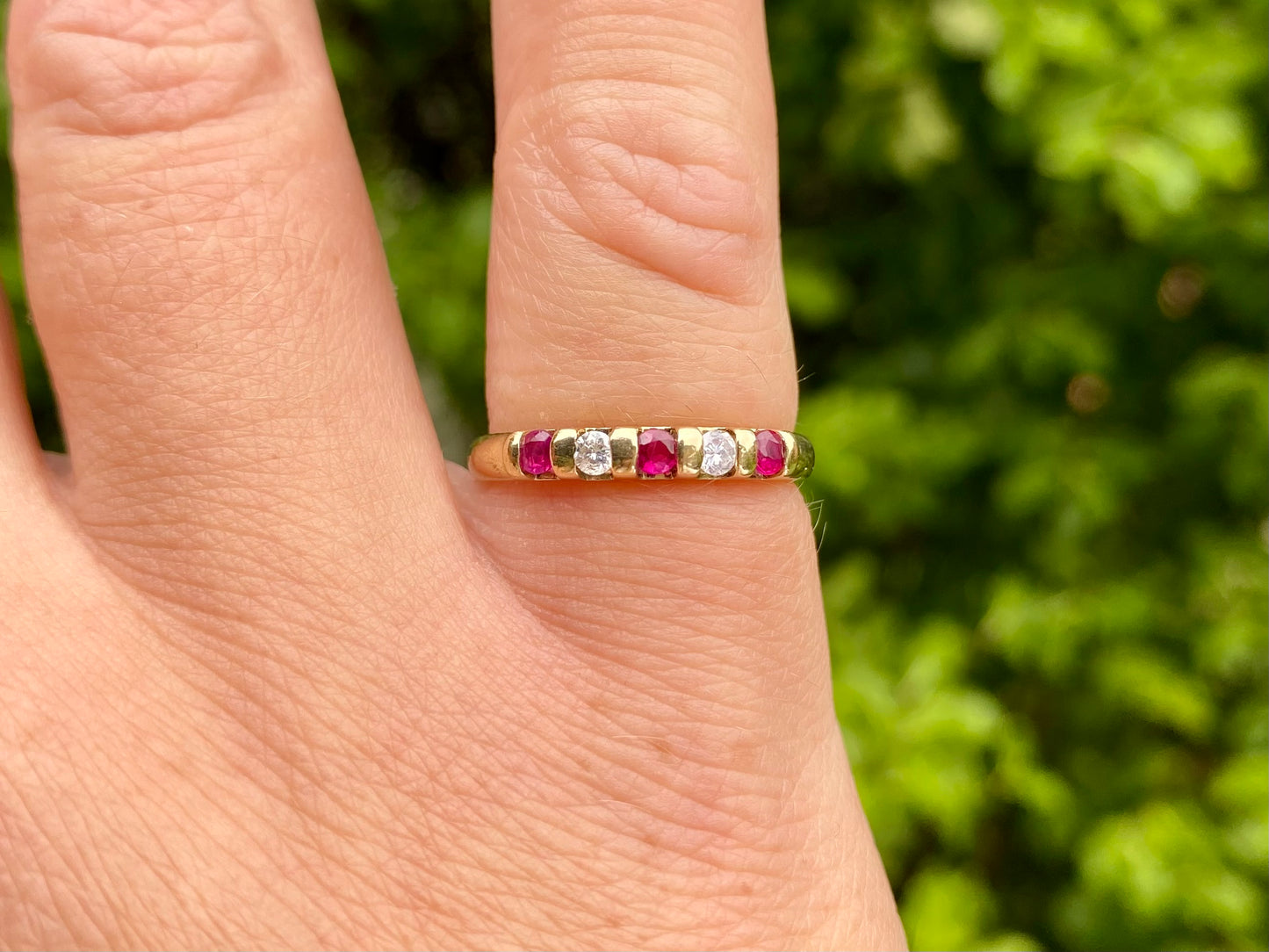 9ct Gold Ruby & Diamond Ring
