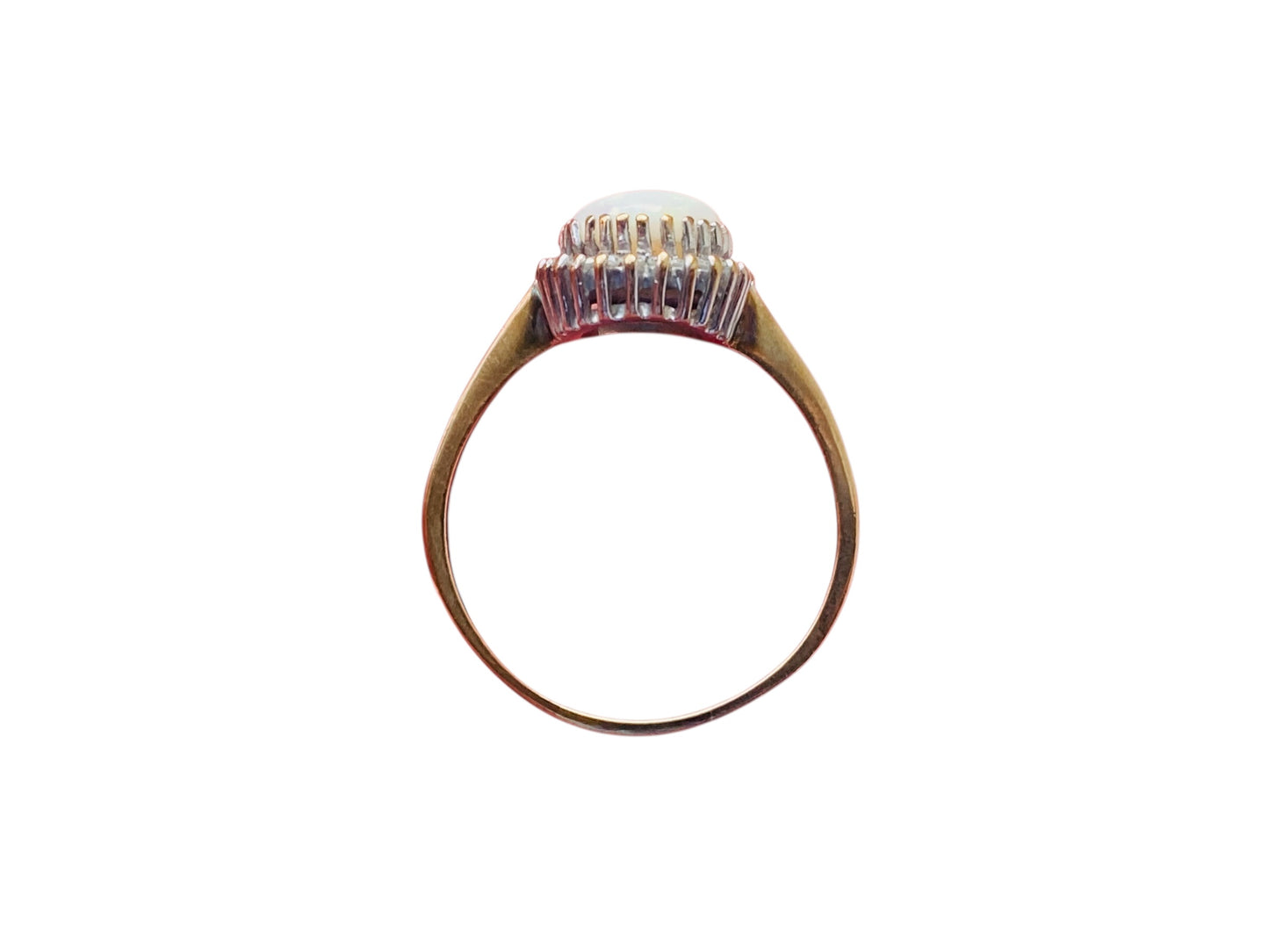9ct Gold Opal & Diamond Ring