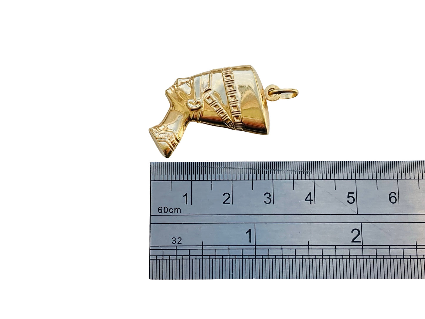 Vintage 9ct Gold Nefertiti Pendant