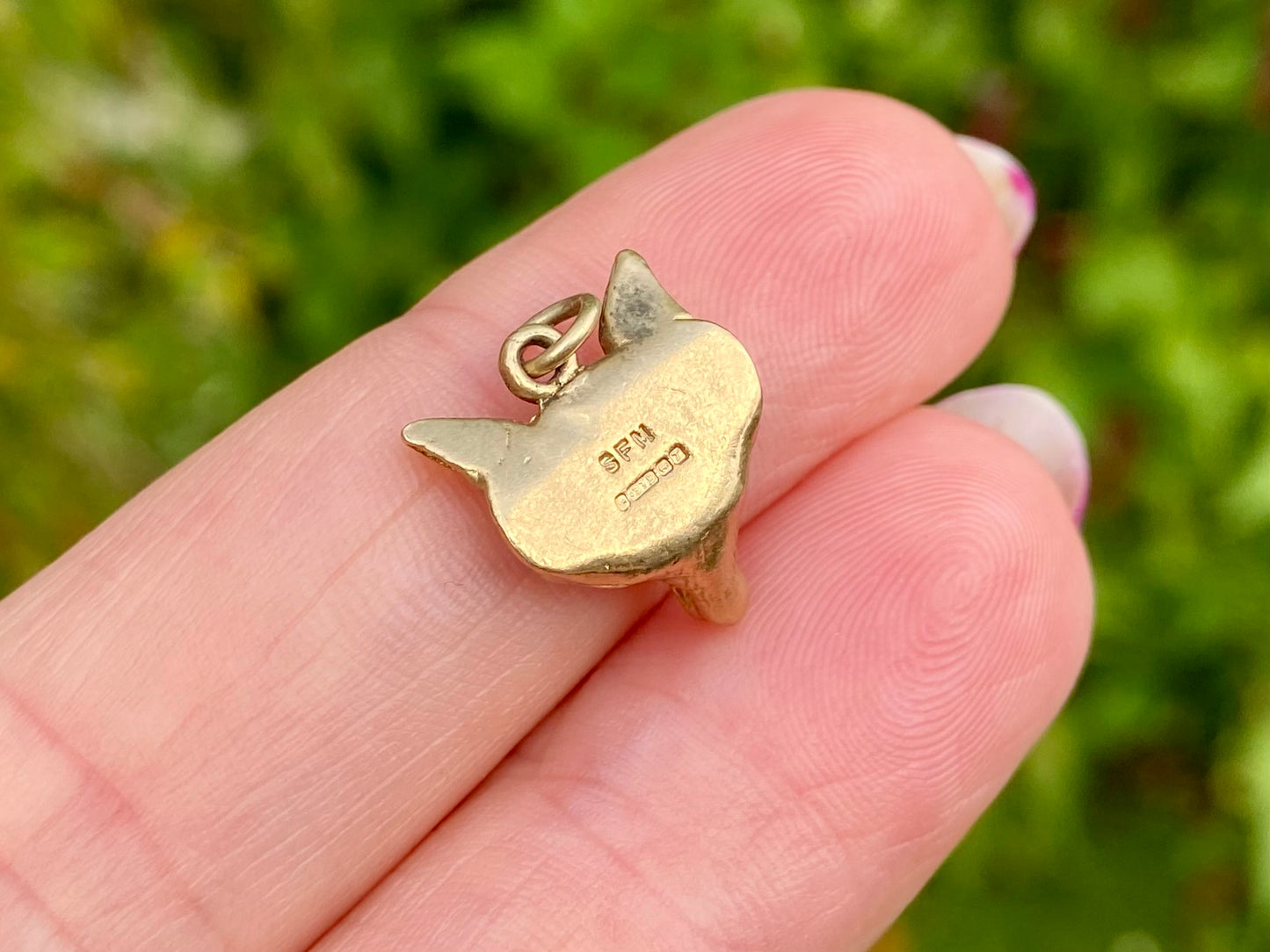 Vintage 9ct Gold Fox Head Pendant or Charm
