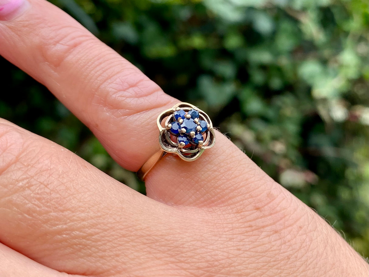 Vintage 9ct Gold Sapphire Ring