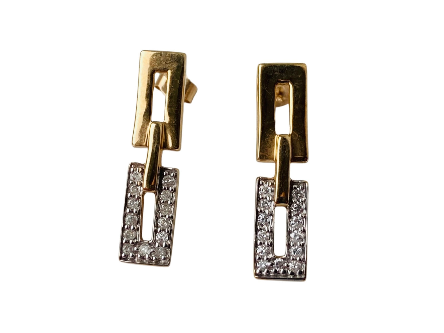 9ct Gold Diamond Earrings