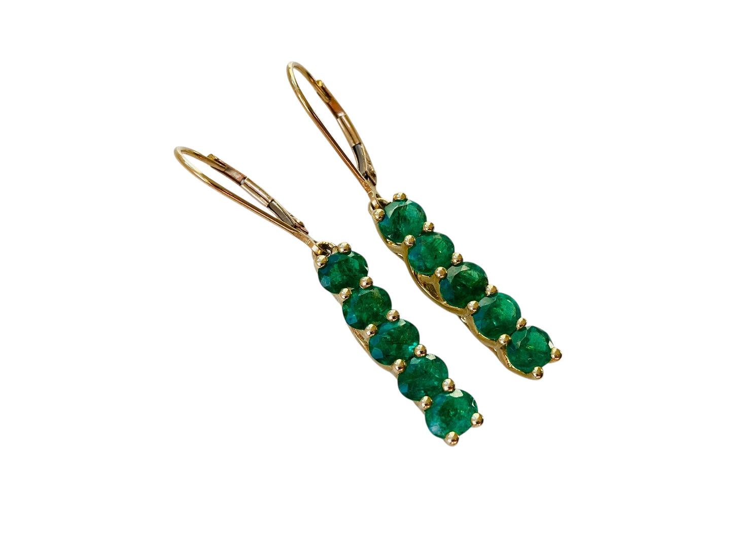 9ct Gold Emerald Earrings