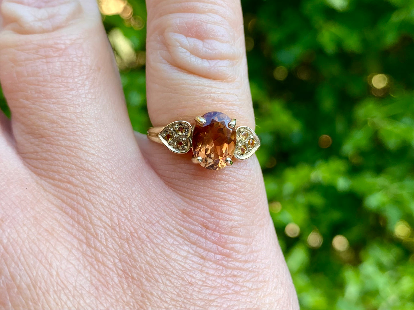 9ct Gold Imperial Topaz & Citrine Ring